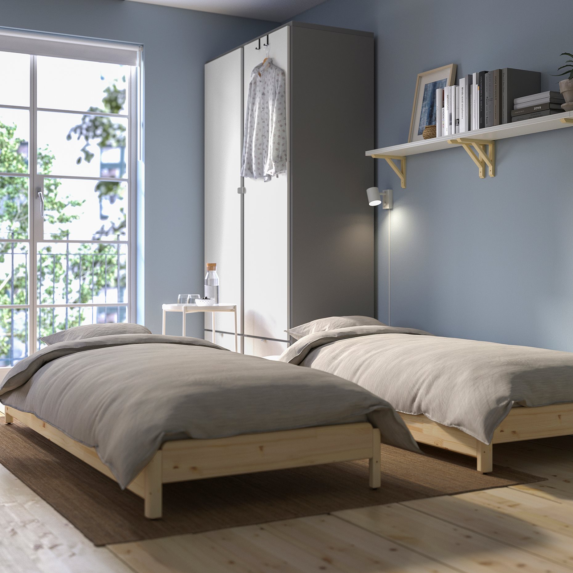 UTAKER, στοιβαζόμενο κρεβάτι με 2 στρώματα, 80x200 cm, 694.238.65