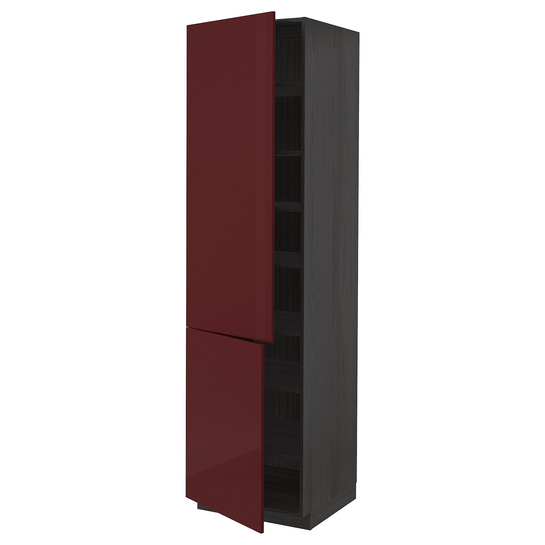 METOD, ψηλό ντουλάπι με ράφια/2 πόρτες, 60x60x220 cm, 694.558.37
