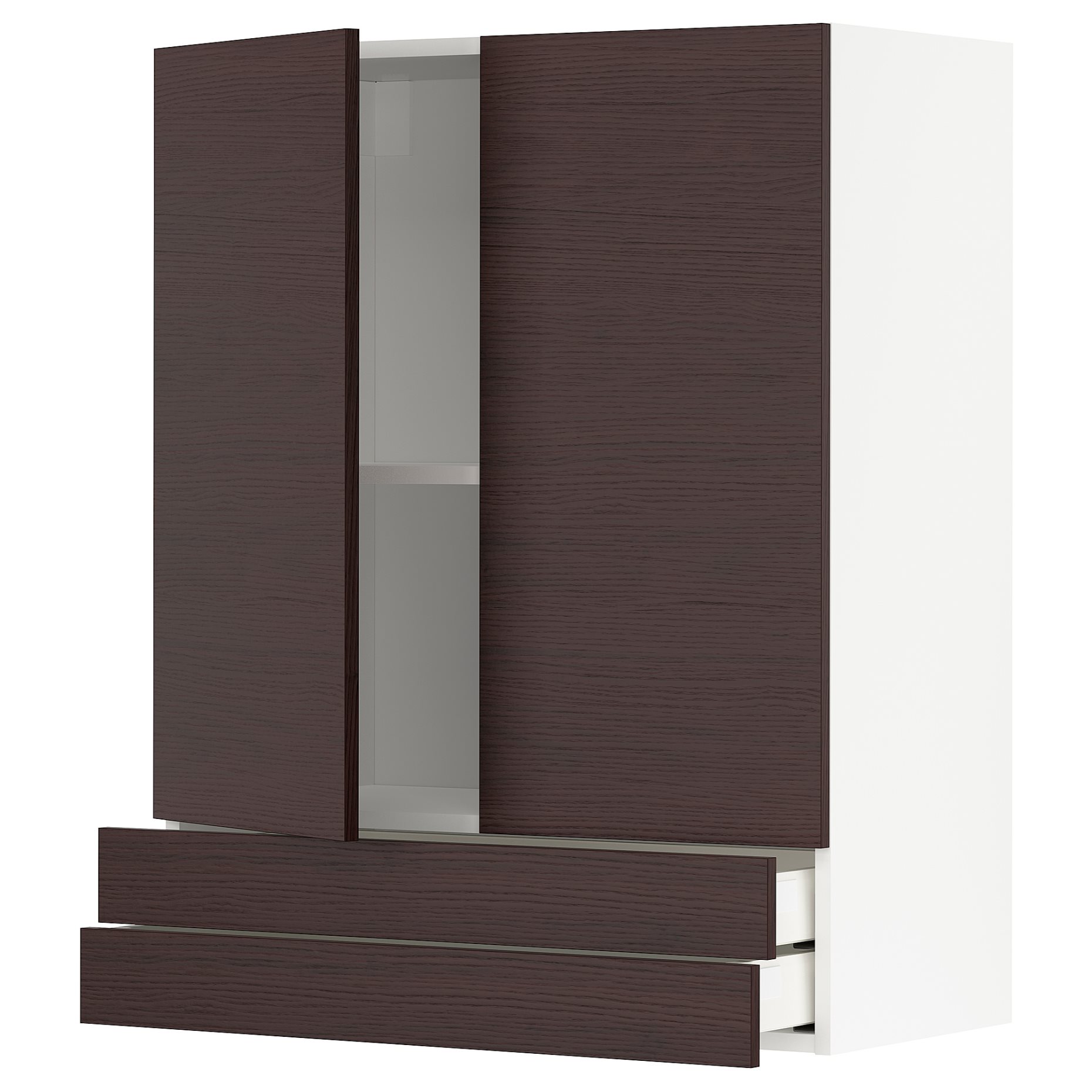 METOD/MAXIMERA, wall cabinet with 2 doors/2 drawers, 80x100 cm, 694.565.92