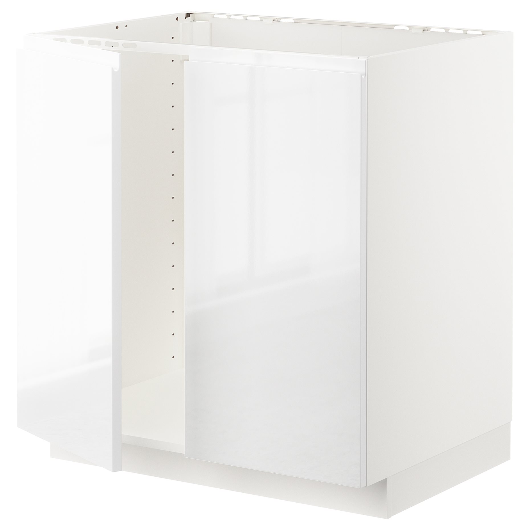 METOD, base cabinet for sink/2 doors, 80x60 cm, 694.587.32