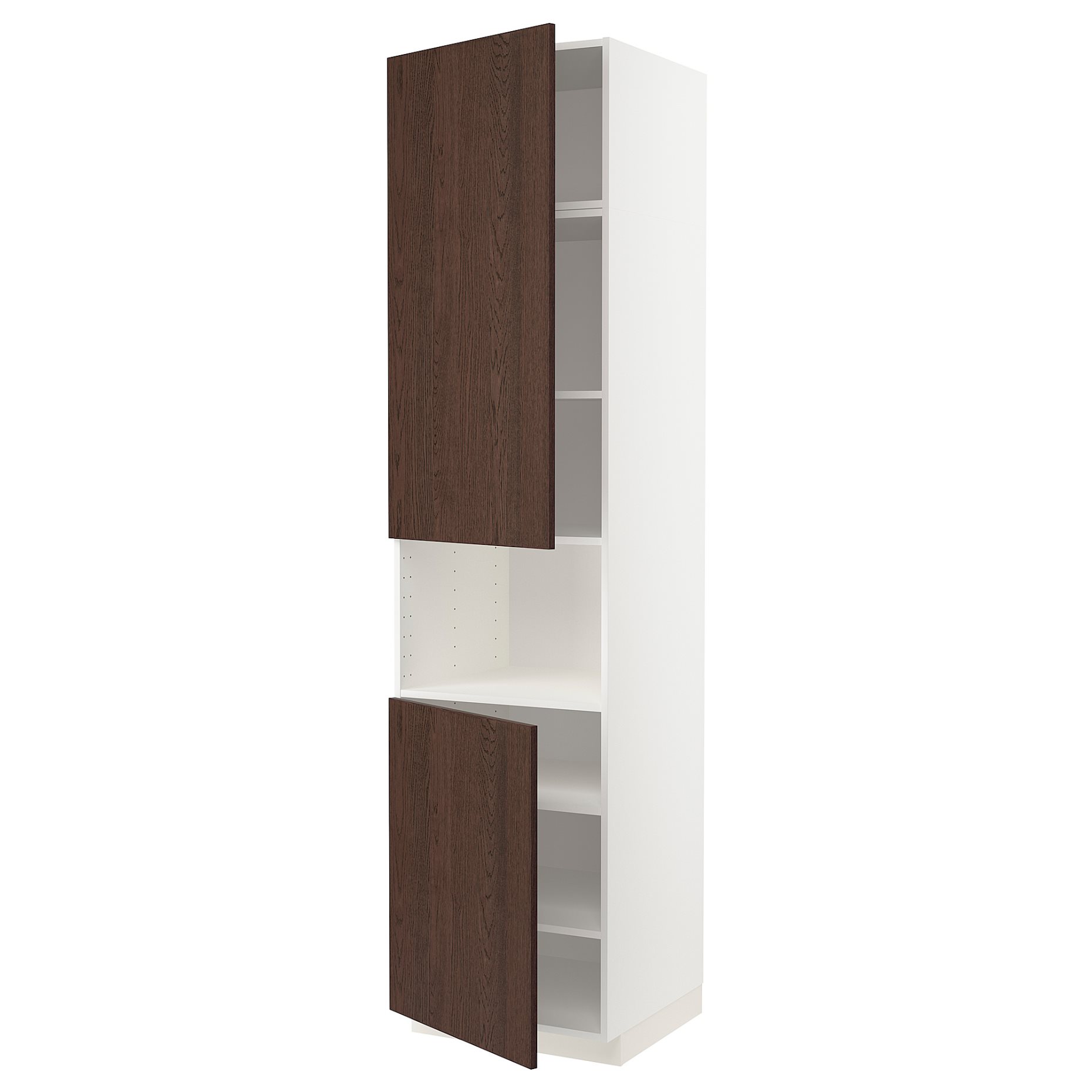 METOD, high cabinet for microwave with 2 doors/shelves, 60x60x240 cm, 694.680.95