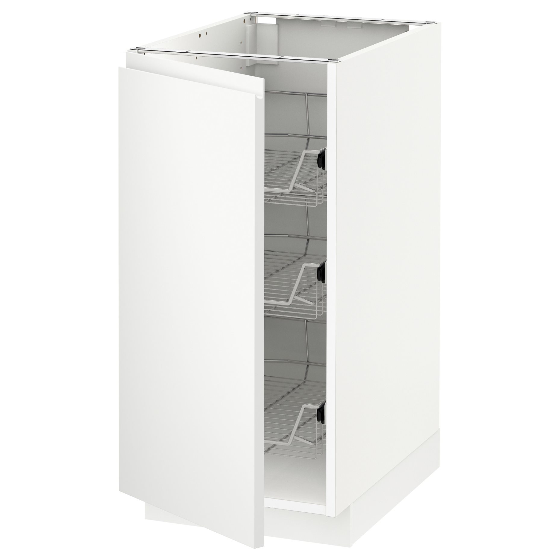 METOD, base cabinet with wire baskets, 40x60 cm, 694.686.65