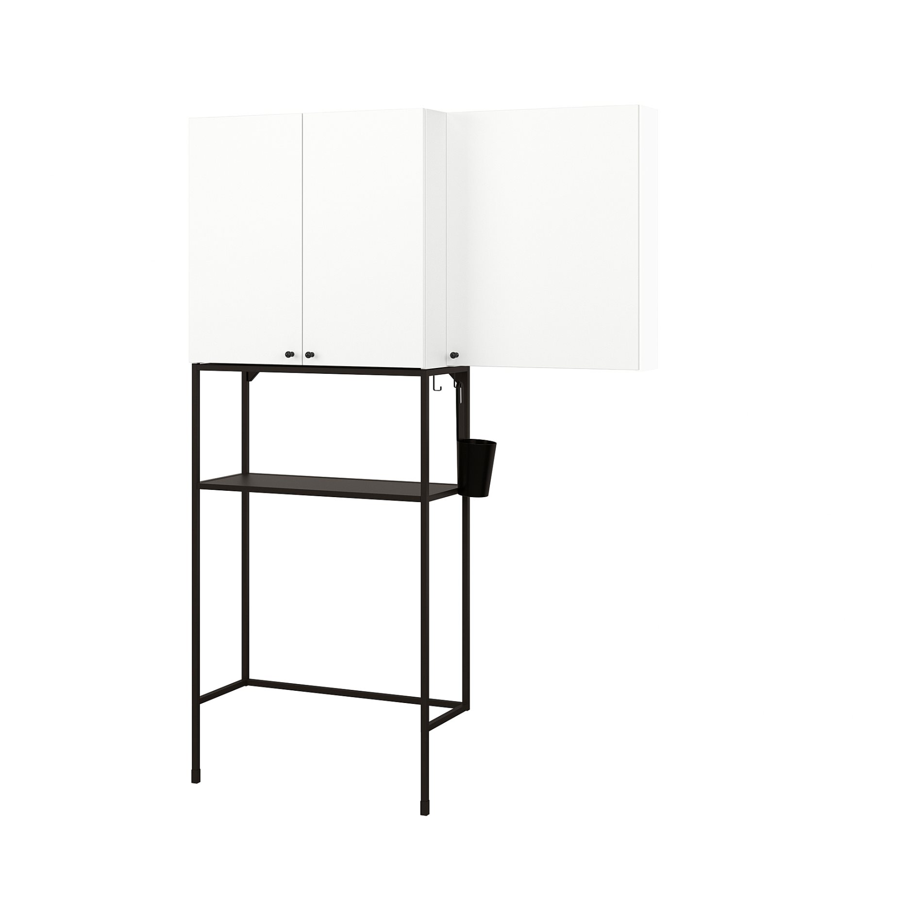 ENHET, σύνθεση αποθήκευσης για χώρο πλυντήριου, 140x32x204 cm, 694.774.67