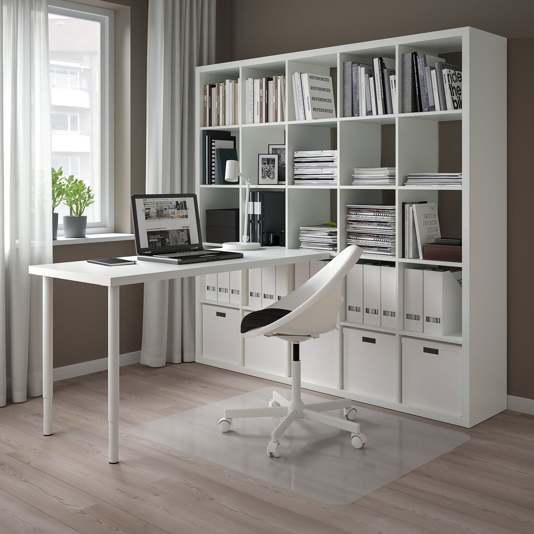 KALLAX/LAGKAPTEN, desk combination, 182x179x182 cm, 694.816.81