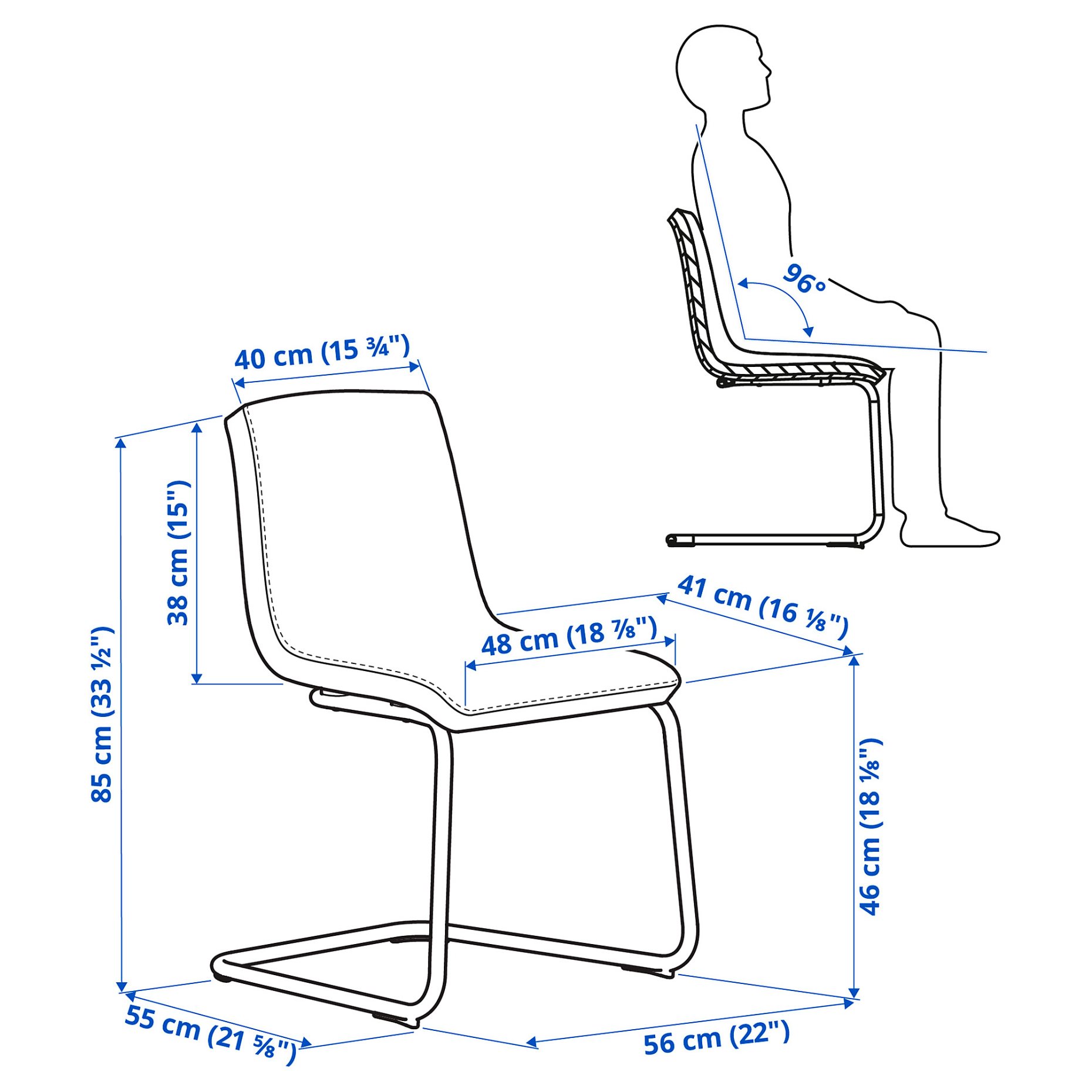 MORBYLANGA/LUSTEBO, table and 4 chairs, 140x85 cm, 695.235.20