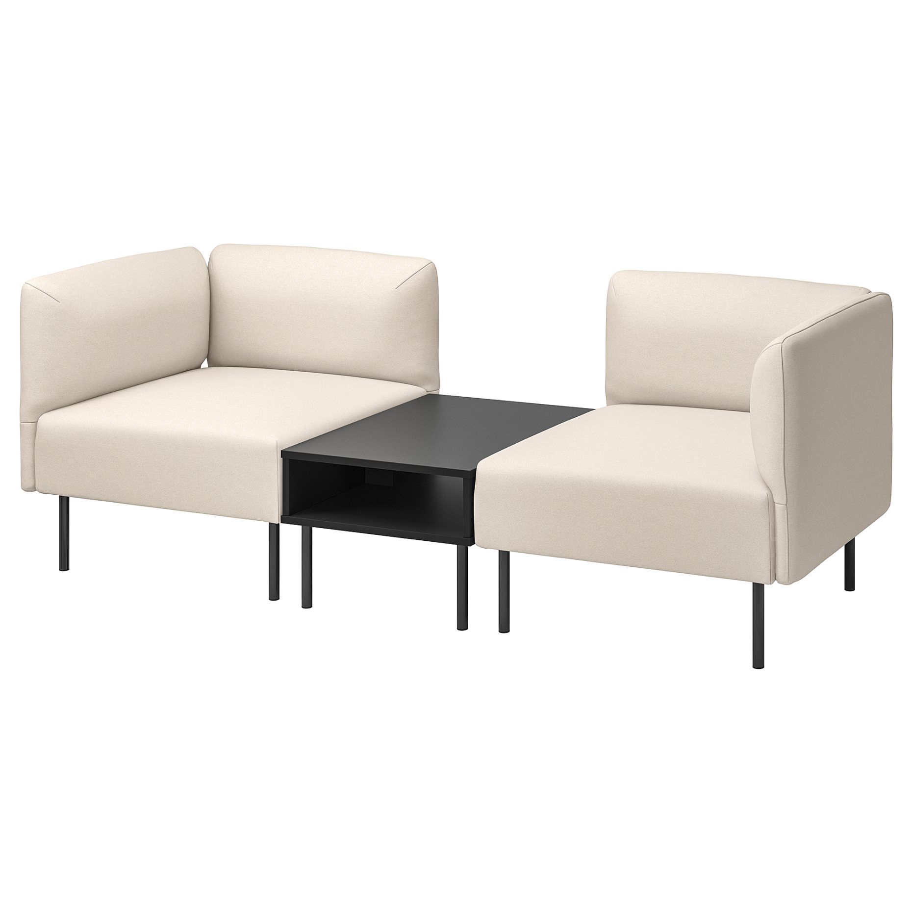 LILLEHEM, 2-seat modular sofa with side table, 695.360.80