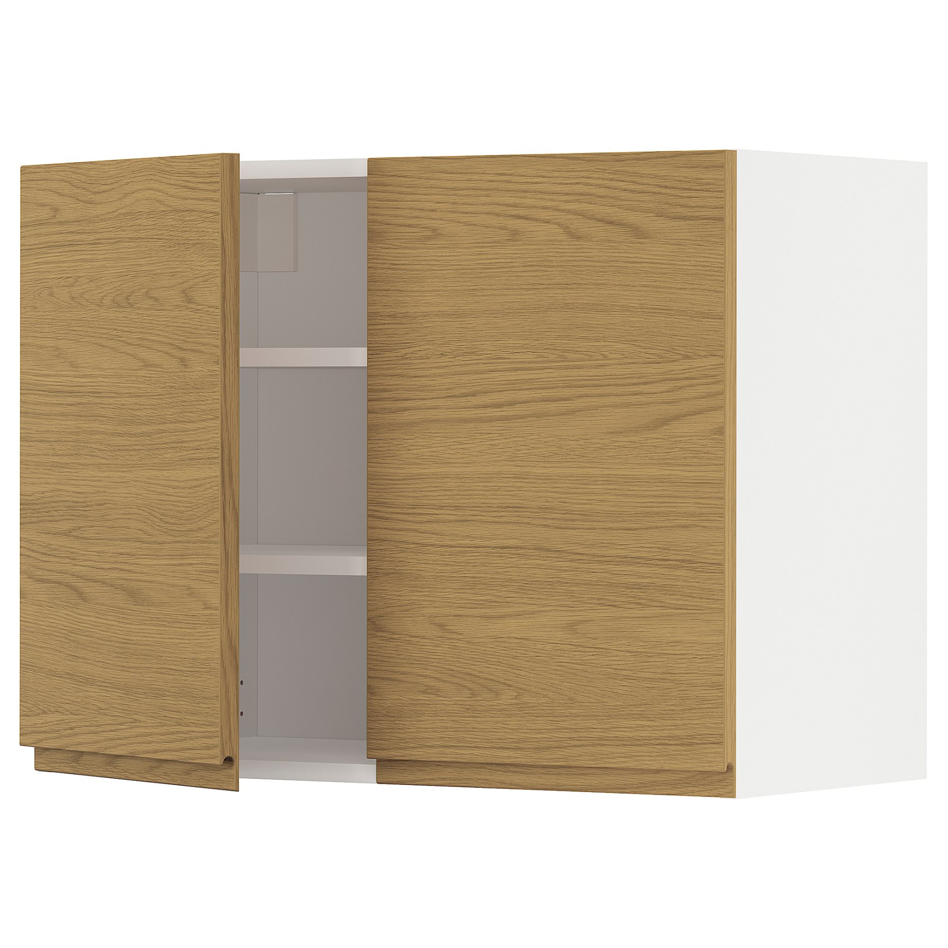 METOD, wall cabinet with shelves/2 doors, 80x60 cm, 695.389.08