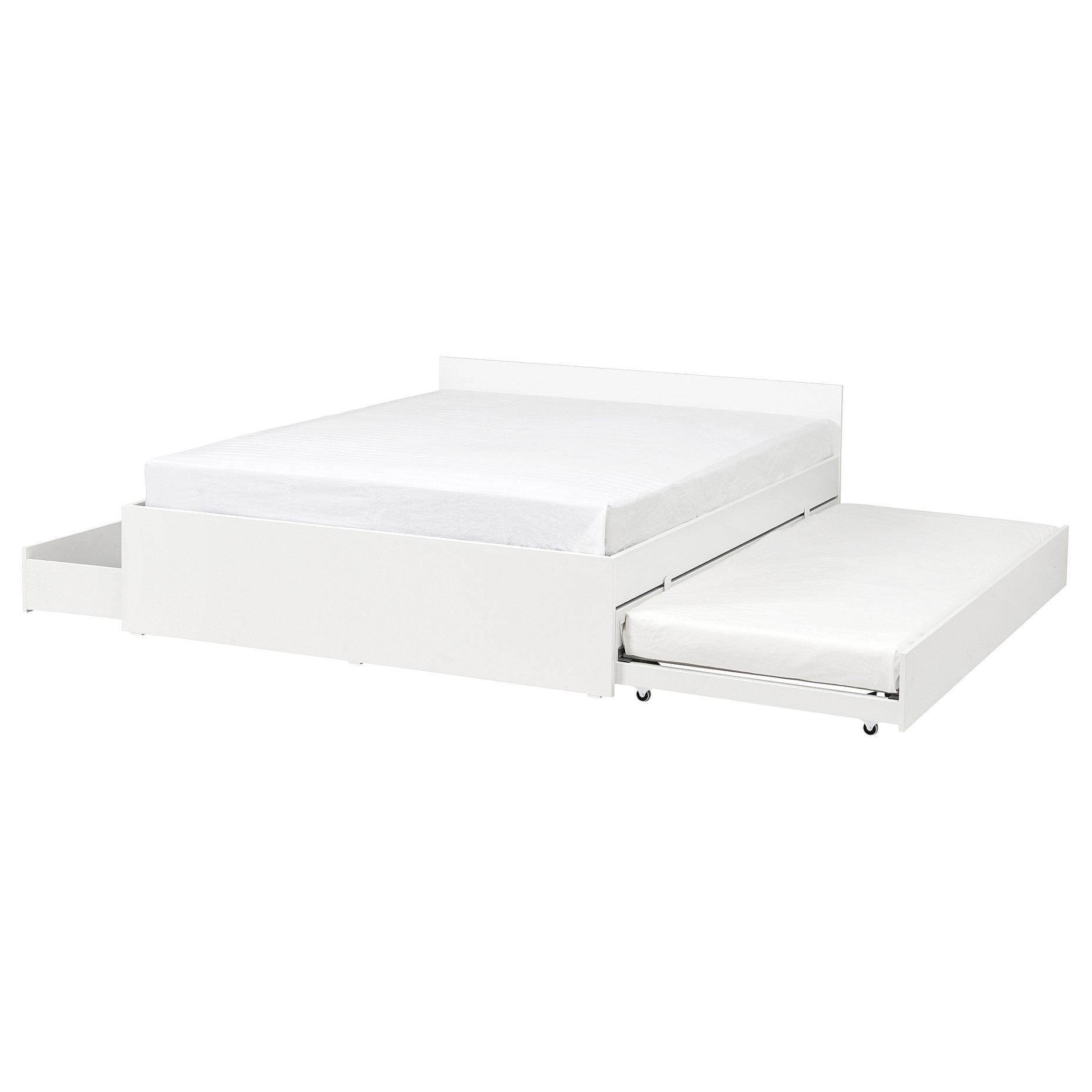 VIHALS, bed frame with 2 storage boxes/1 trundle bed, 140x200 cm, 695.820.10