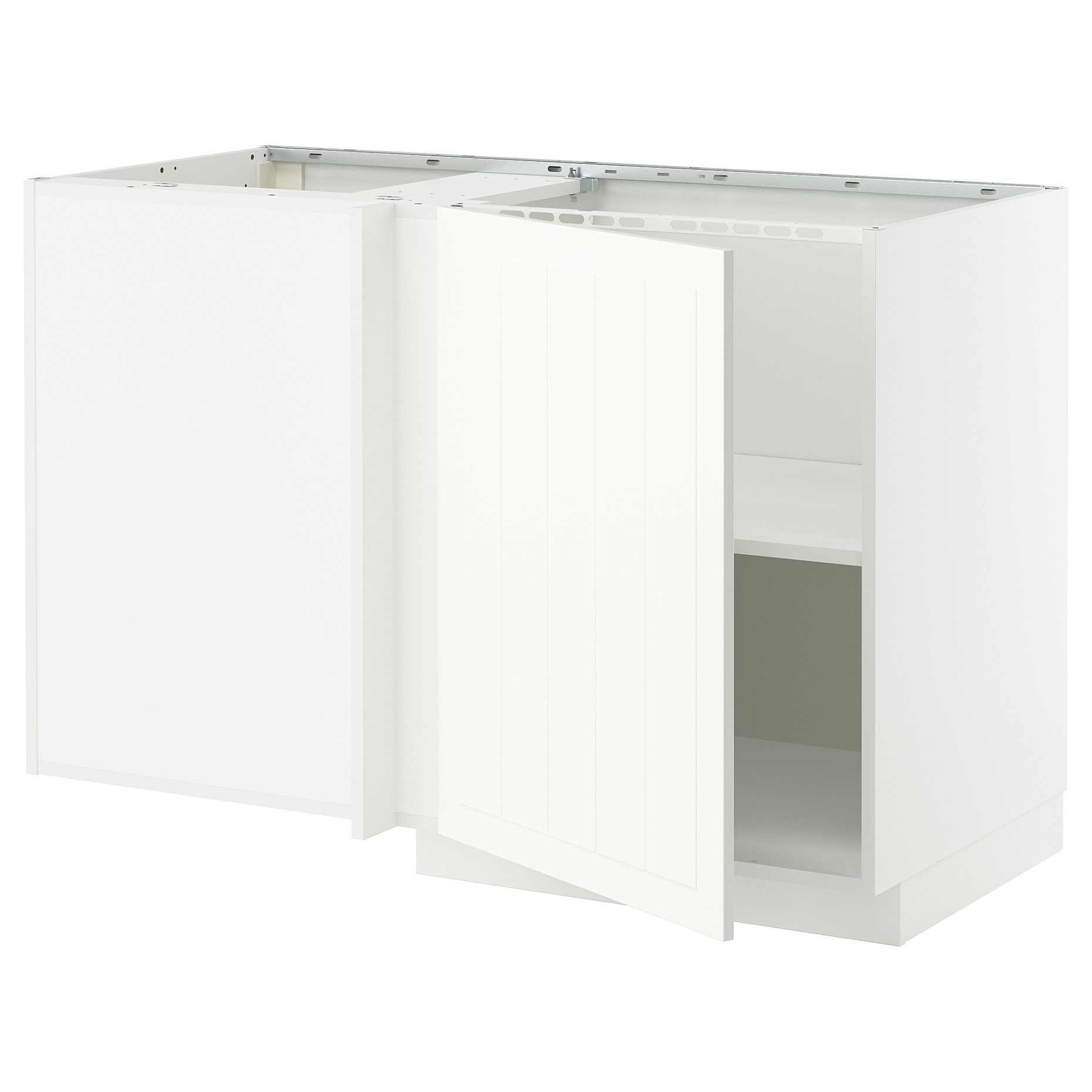 METOD, corner base cabinet with shelf, 128x68 cm, 695.850.42
