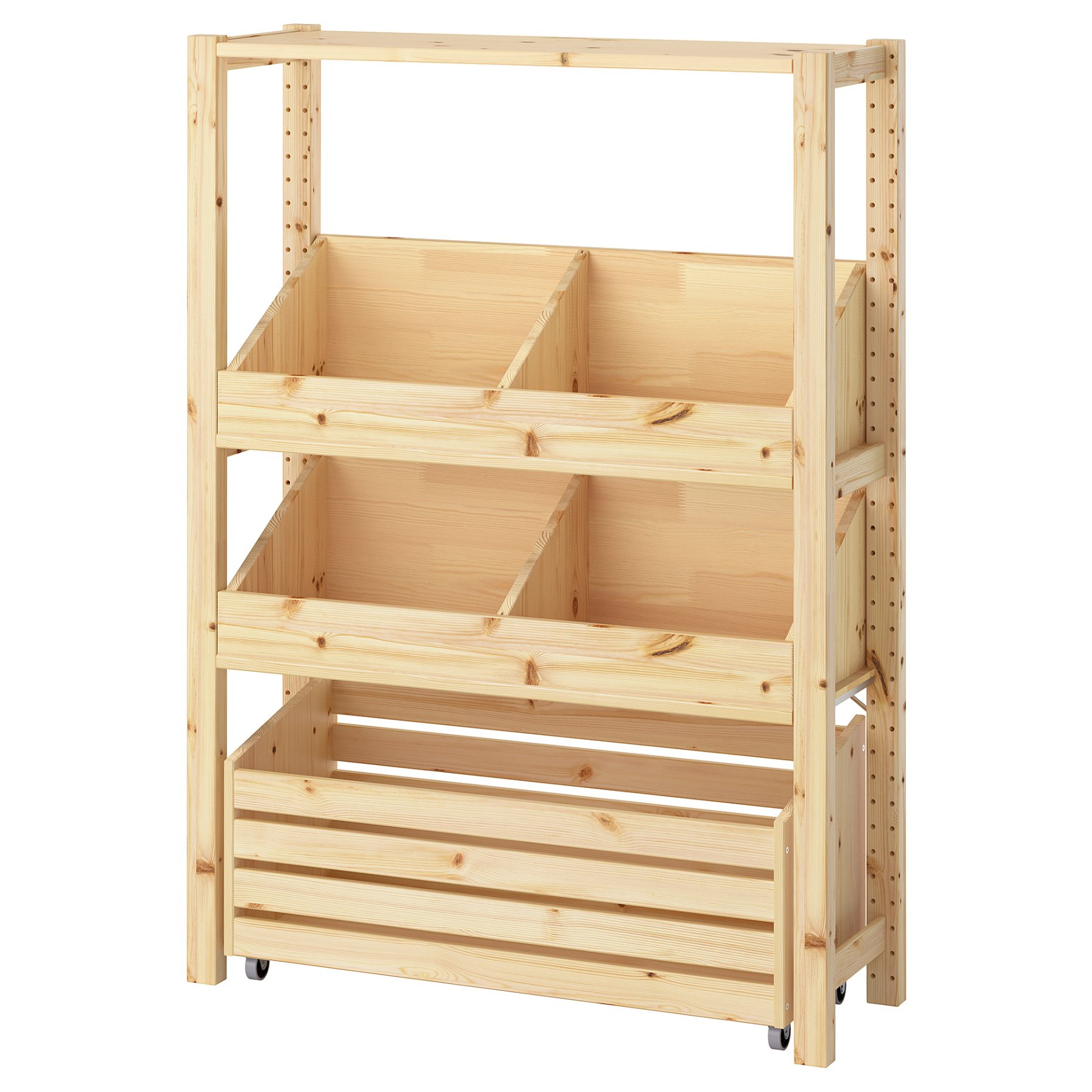IVAR, shelving unit with 2 box shelves, 89x30x124 cm, 695.905.76