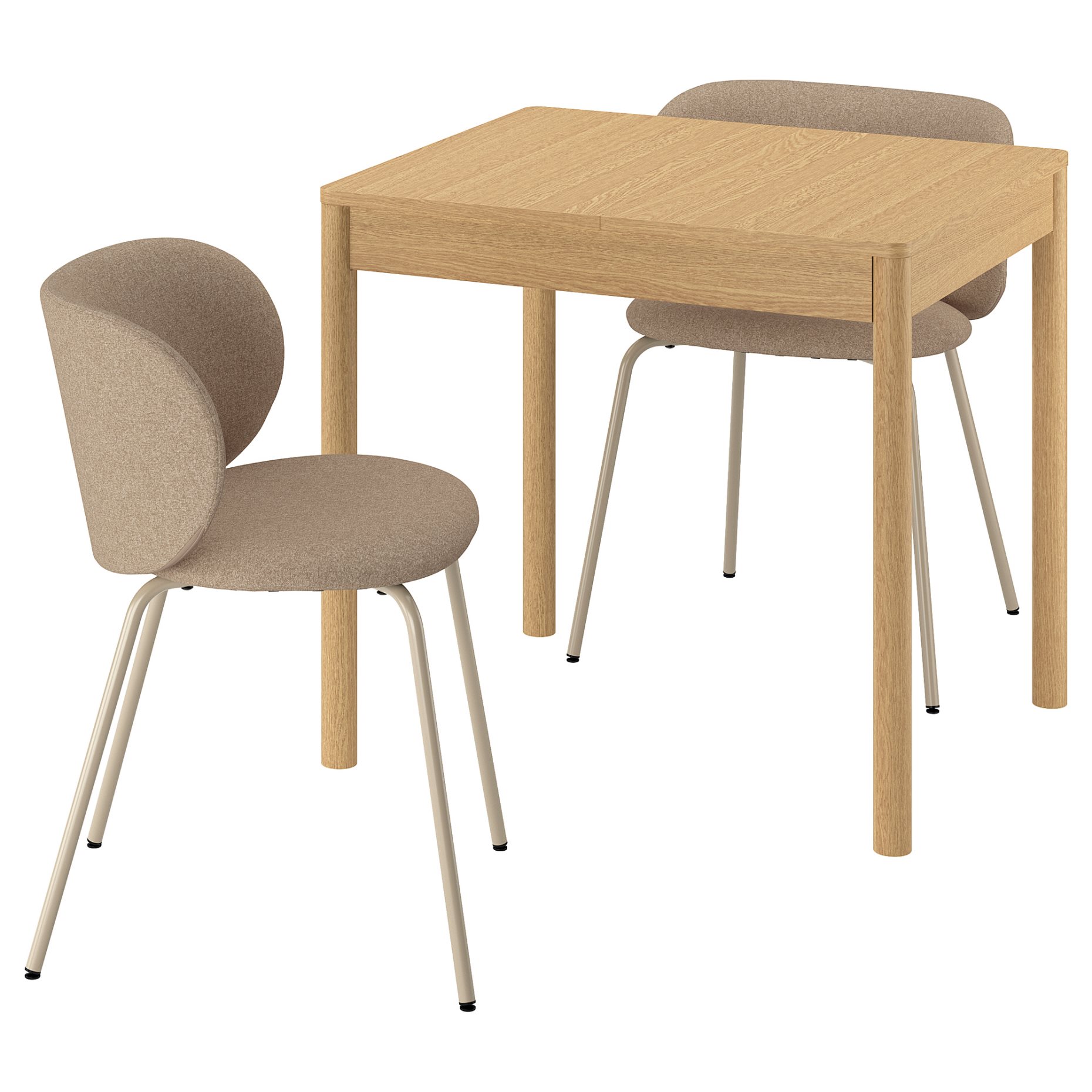 TONSTAD/KRYLBO, table and 2 chairs, 80/120x70 cm, 695.966.58