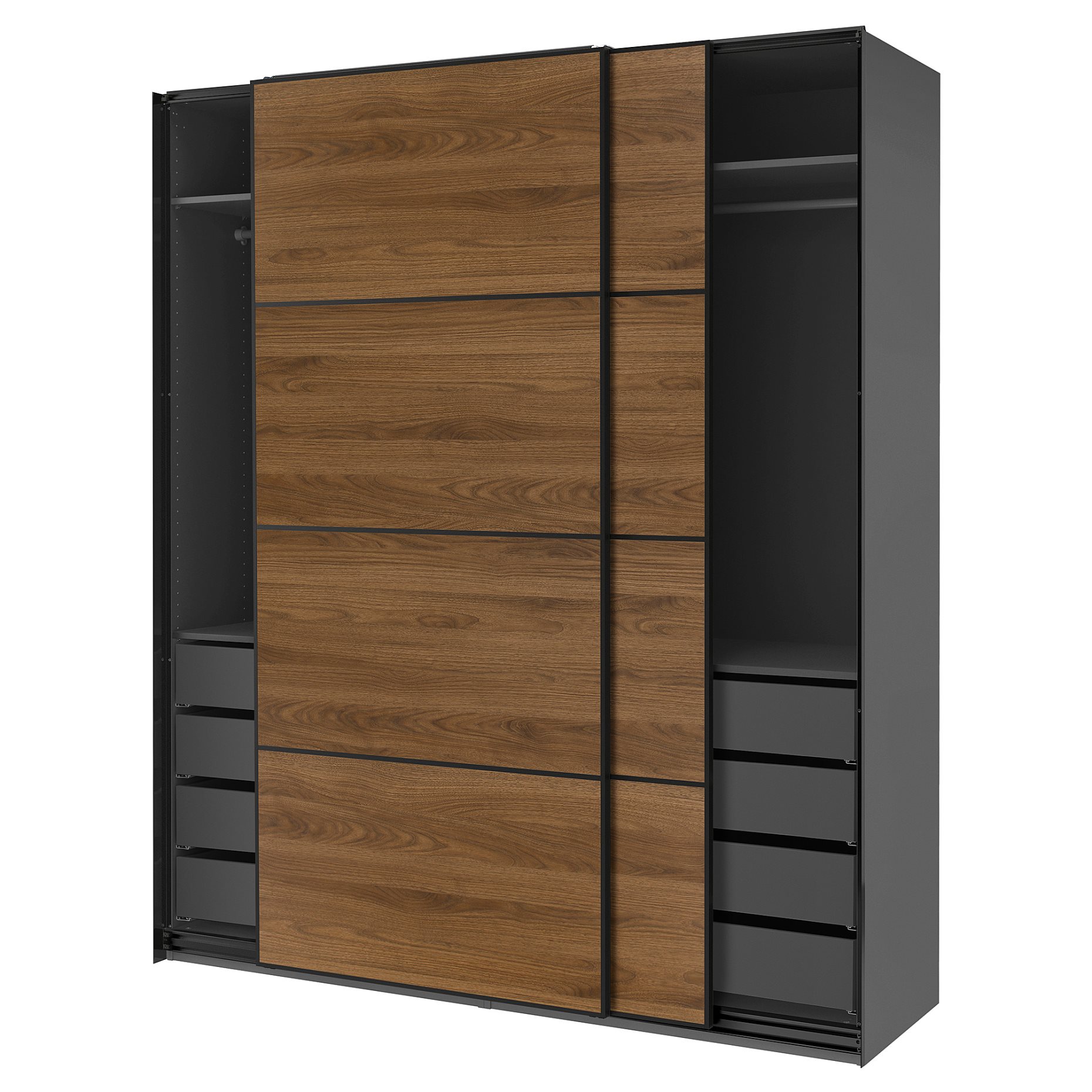 PAX/MEHAMN, wardrobe with sliding doors, 200x66x236 cm, 696.087.79