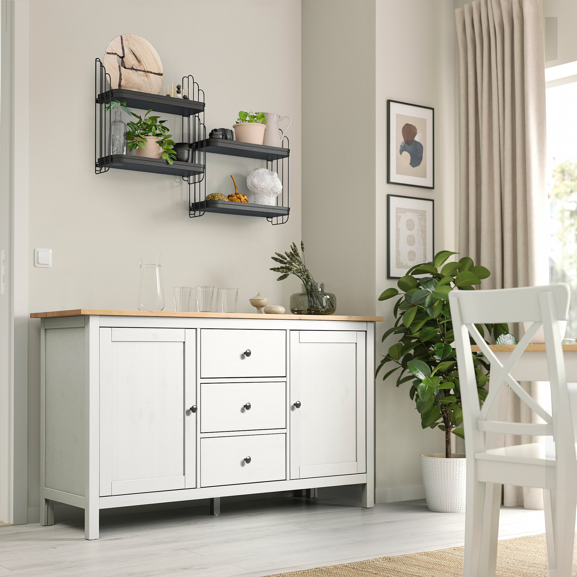 HEMNES, sideboard, 157x88 cm, 704.762.59