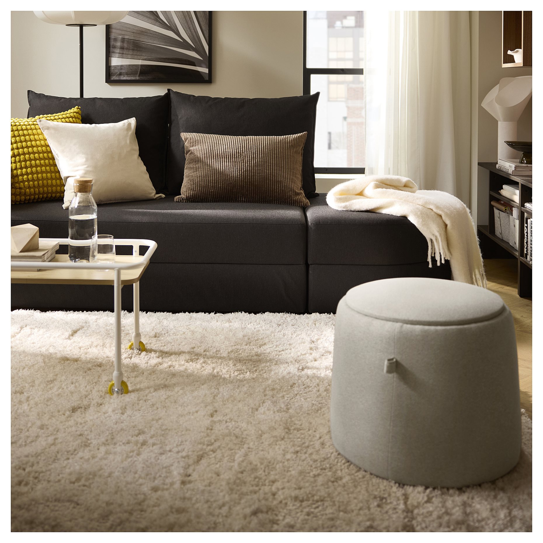 VOLLERSLEV, rug high pile, 133x195 cm, 704.925.70