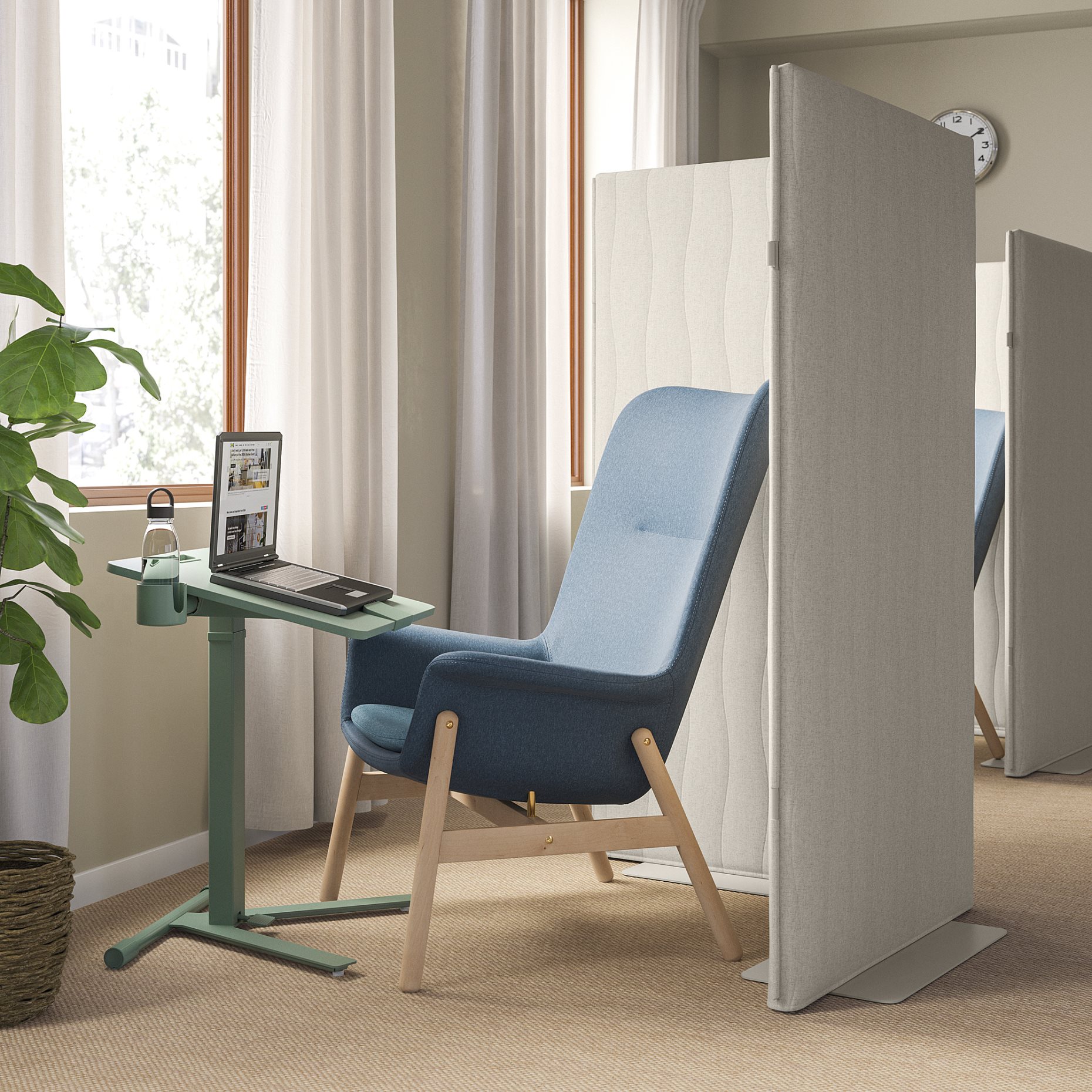 MITTZON, laptop table with castors, 66x50 cm, 704.981.95