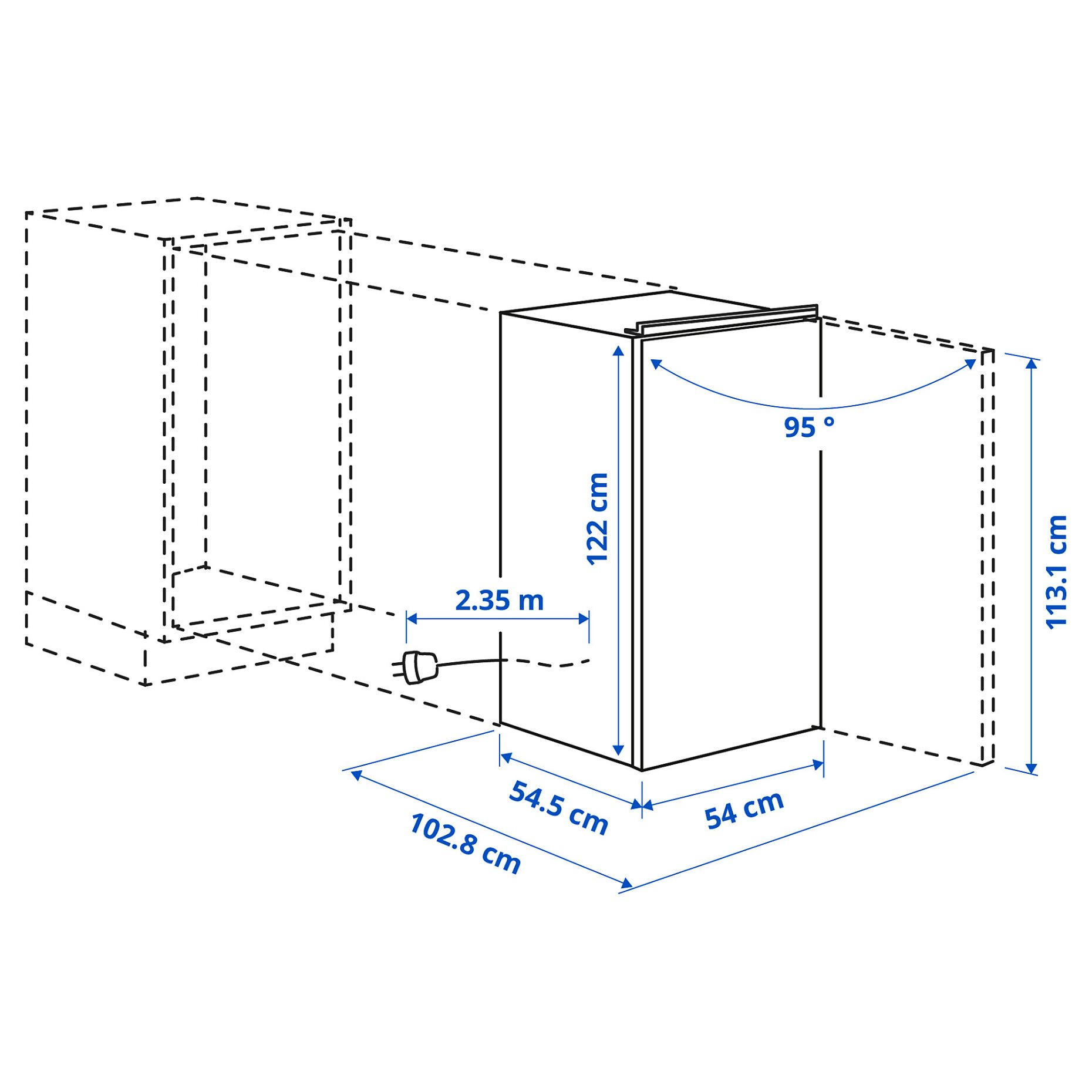 AVKYLD, ψυγείο/IKEA 500 ενσωματωμένος, 209 l, 704.998.35