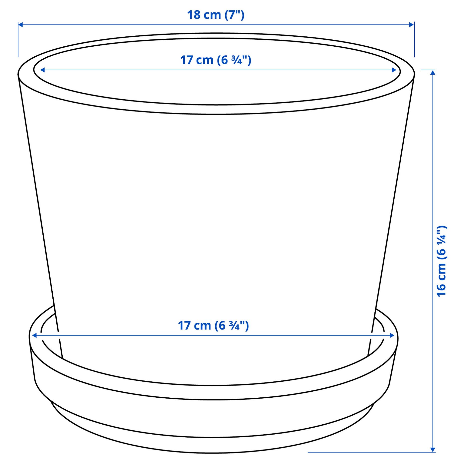 BRUNBÄR, plant pot with saucer/outdoor, 15 cm, 705.108.28