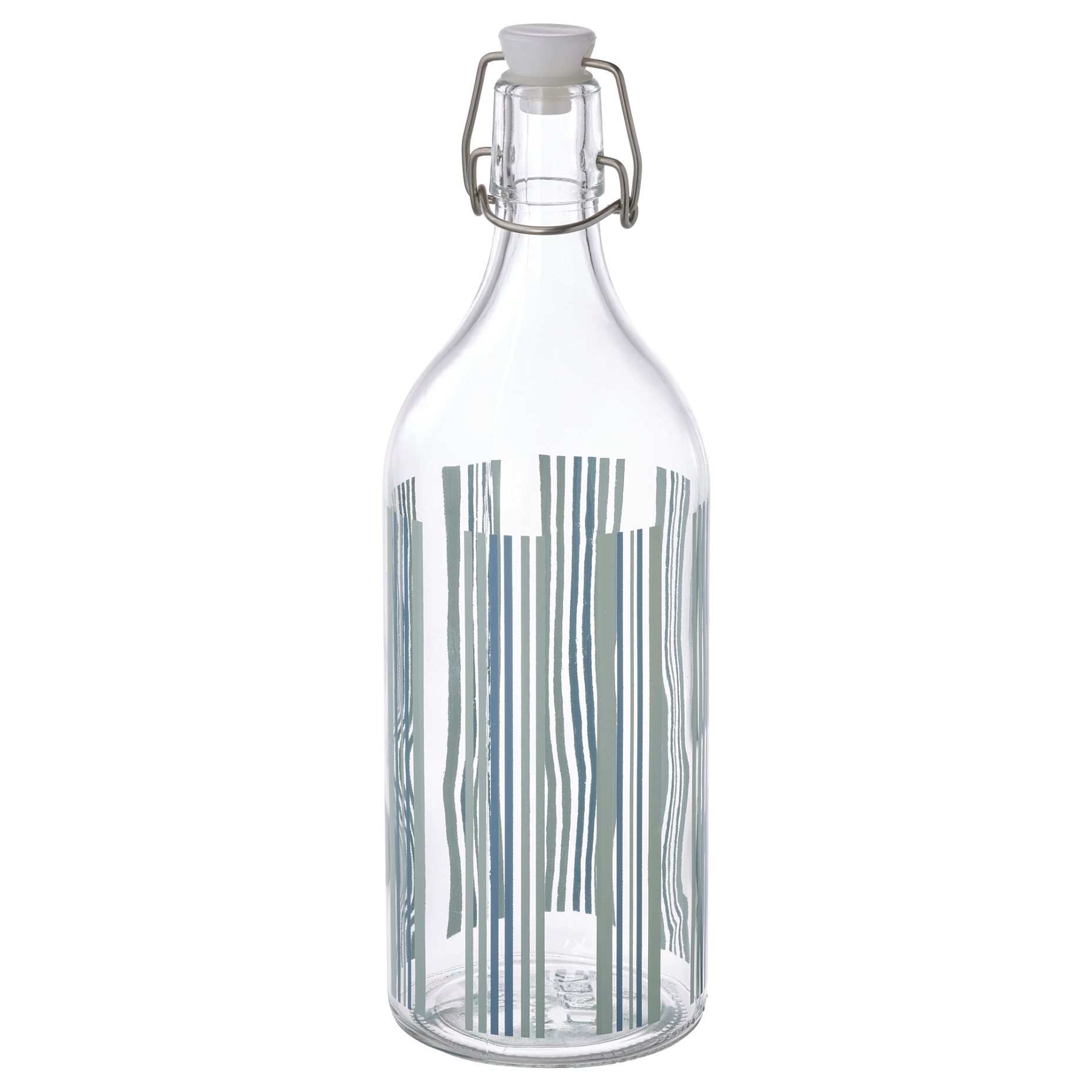 KORKEN, μπουκάλι με πώμα/διαφανές γυαλί/με σχέδια, 1 l, 705.303.03