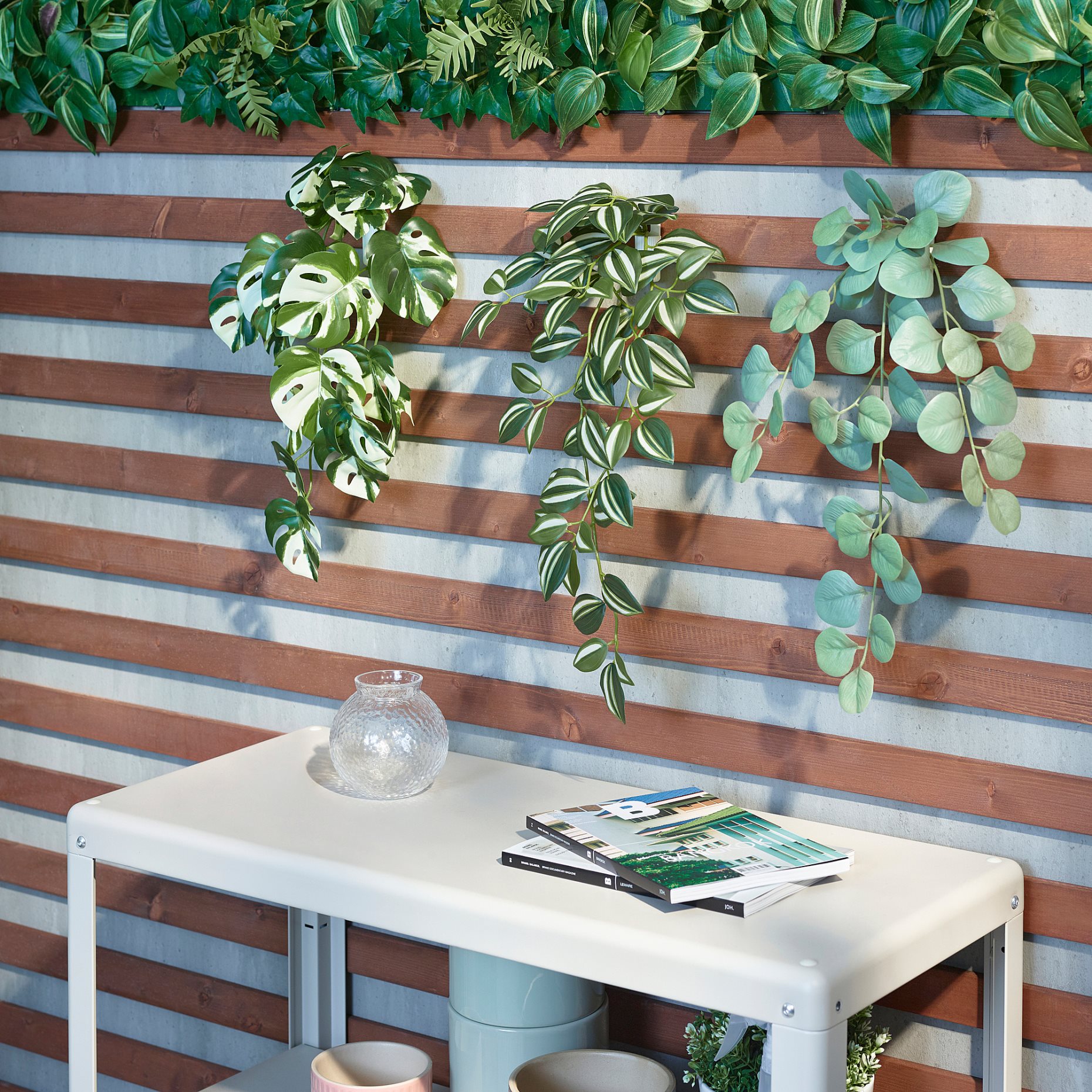 FEJKA, artificial plant with wall holder/in/outdoor, 705.486.28