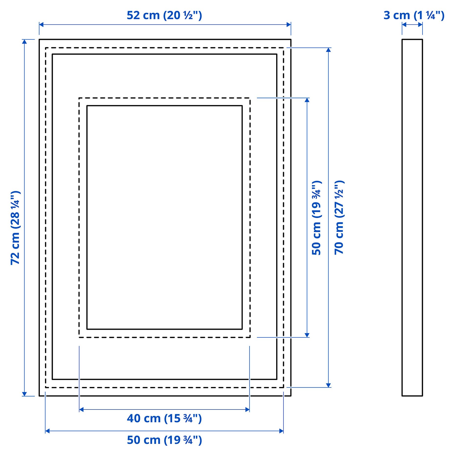 RODALM, κορνίζα, 50x70 cm, 705.489.25