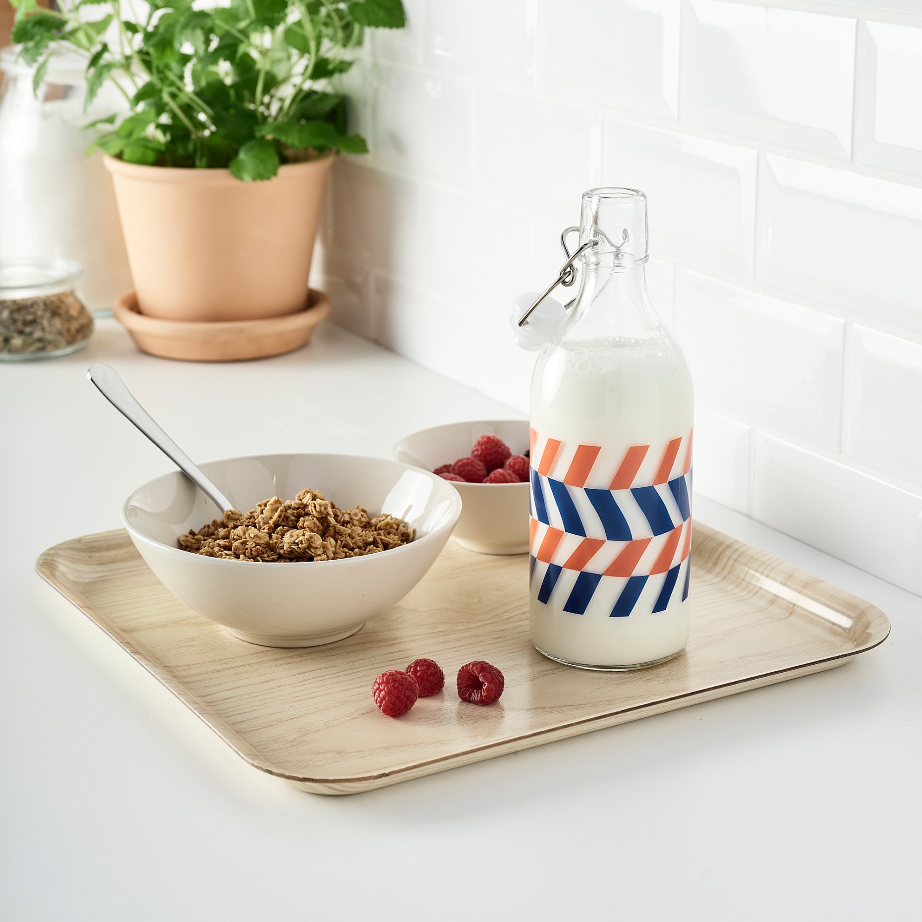 KORKEN, bottle with stopper/glass, 0.5 l, 705.536.34