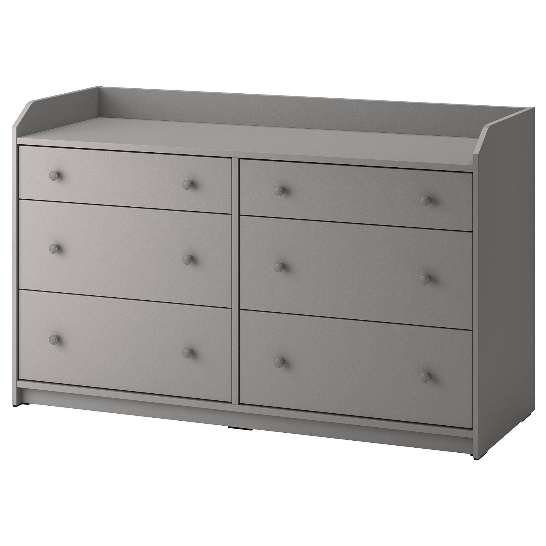 HAUGA, chest of 6 drawers, 138x46x84 cm, 705.815.33