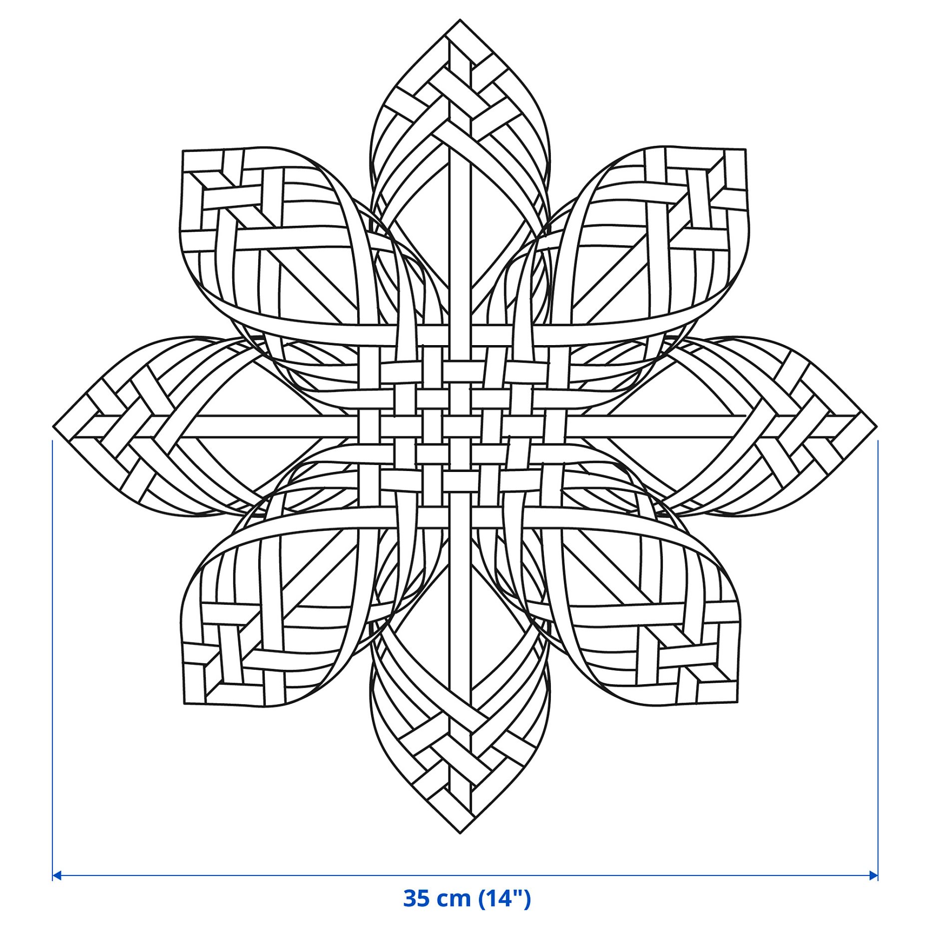 STRÅLA, καπέλο φωτιστικού, 35 cm, 705.836.45