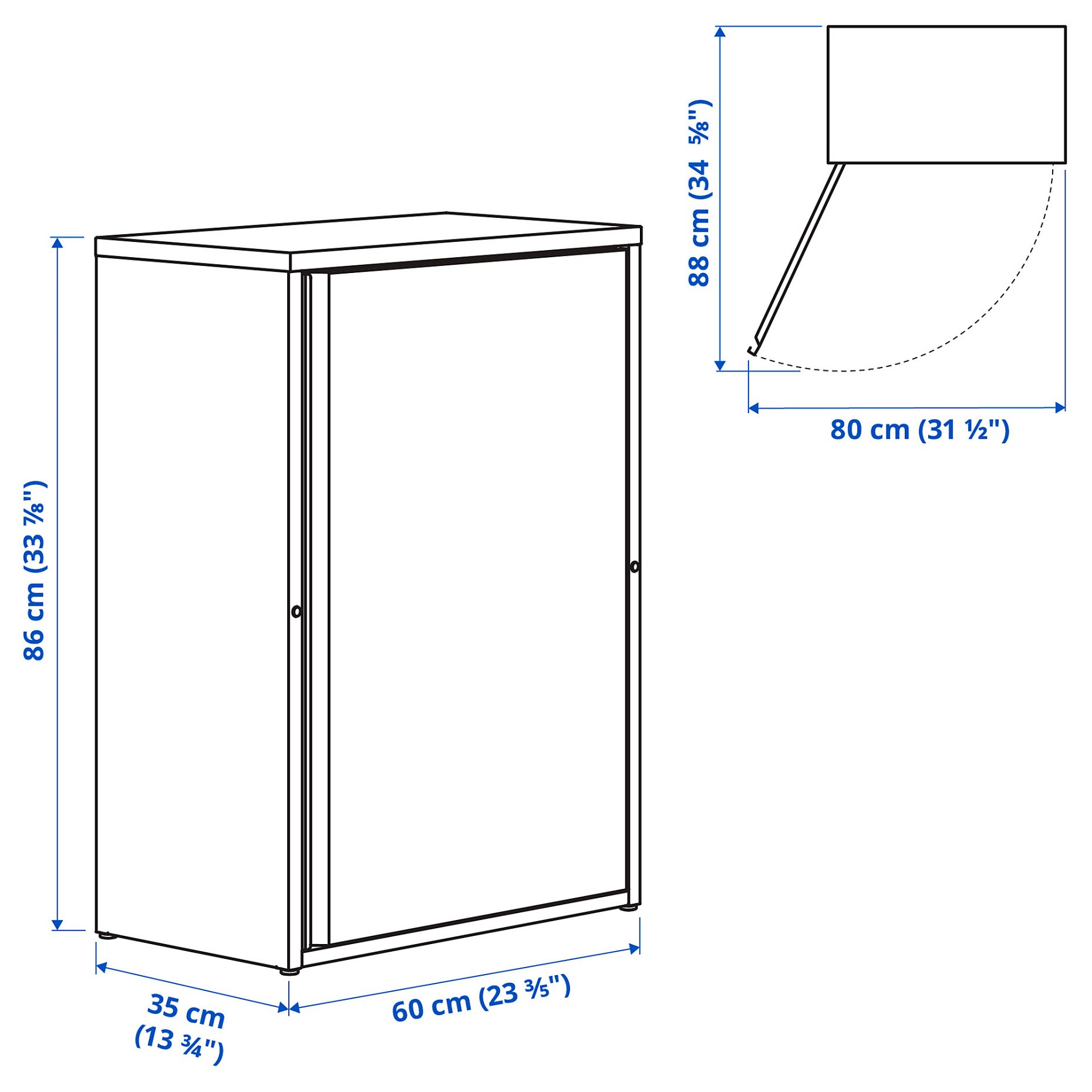 SUNDSÖ, cabinet outdoor/indoor, 60x35x86 cm, 705.841.88