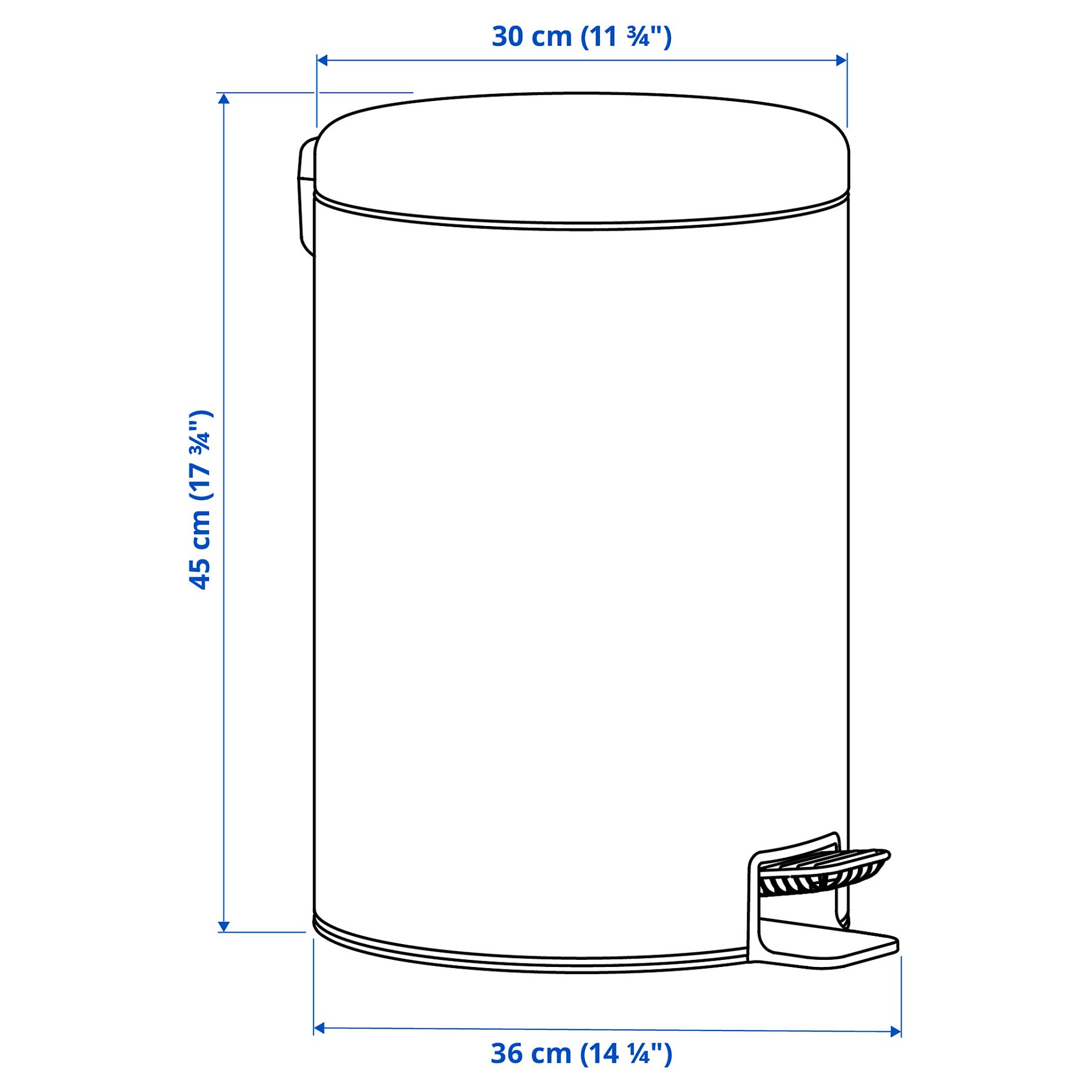 STENTRAPPA, pedal bin, 18 l, 705.953.99