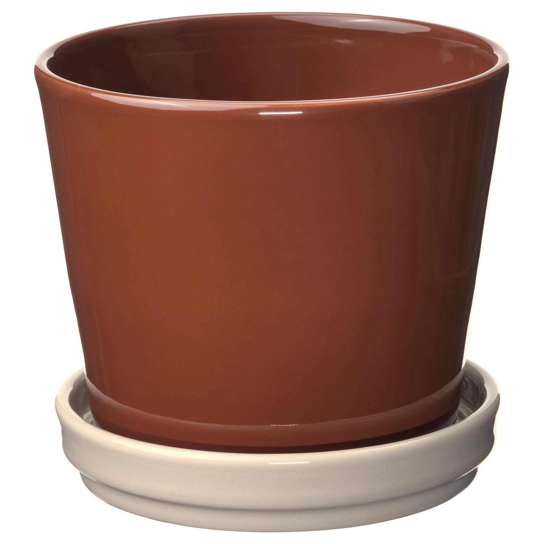 KLOTLÖNN, plant pot with saucer in/outdoor, 12 cm, 705.982.65