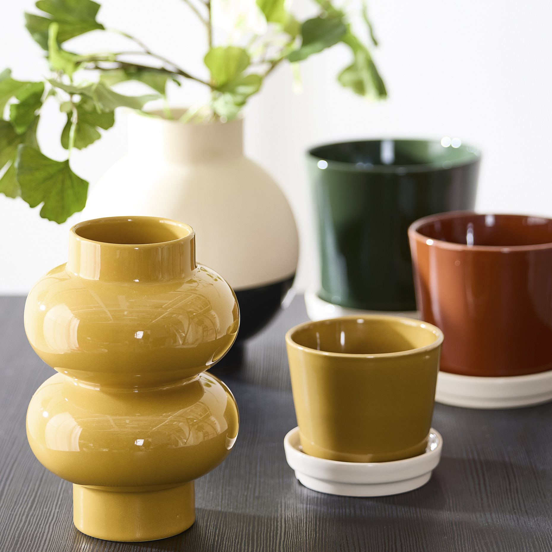 KLOTLÖNN, plant pot with saucer in/outdoor, 12 cm, 705.982.65