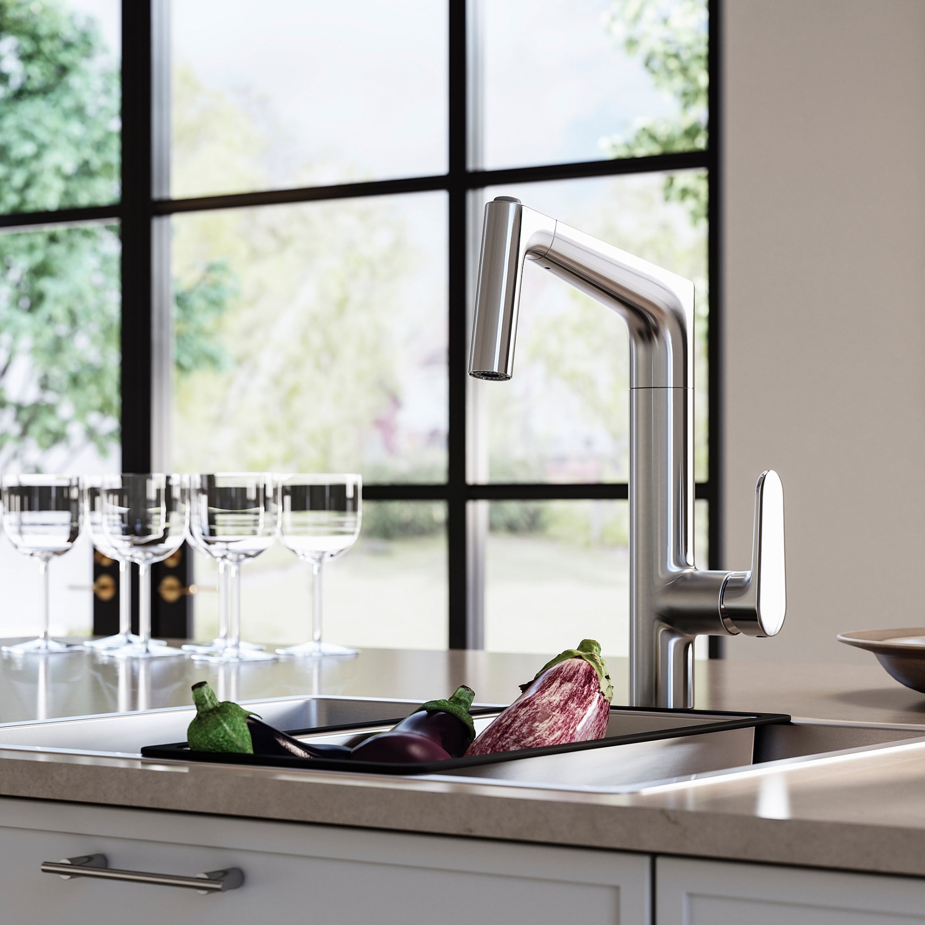 MAJSJÖN, kitchen mixer tap pull out with spray, 706.019.13