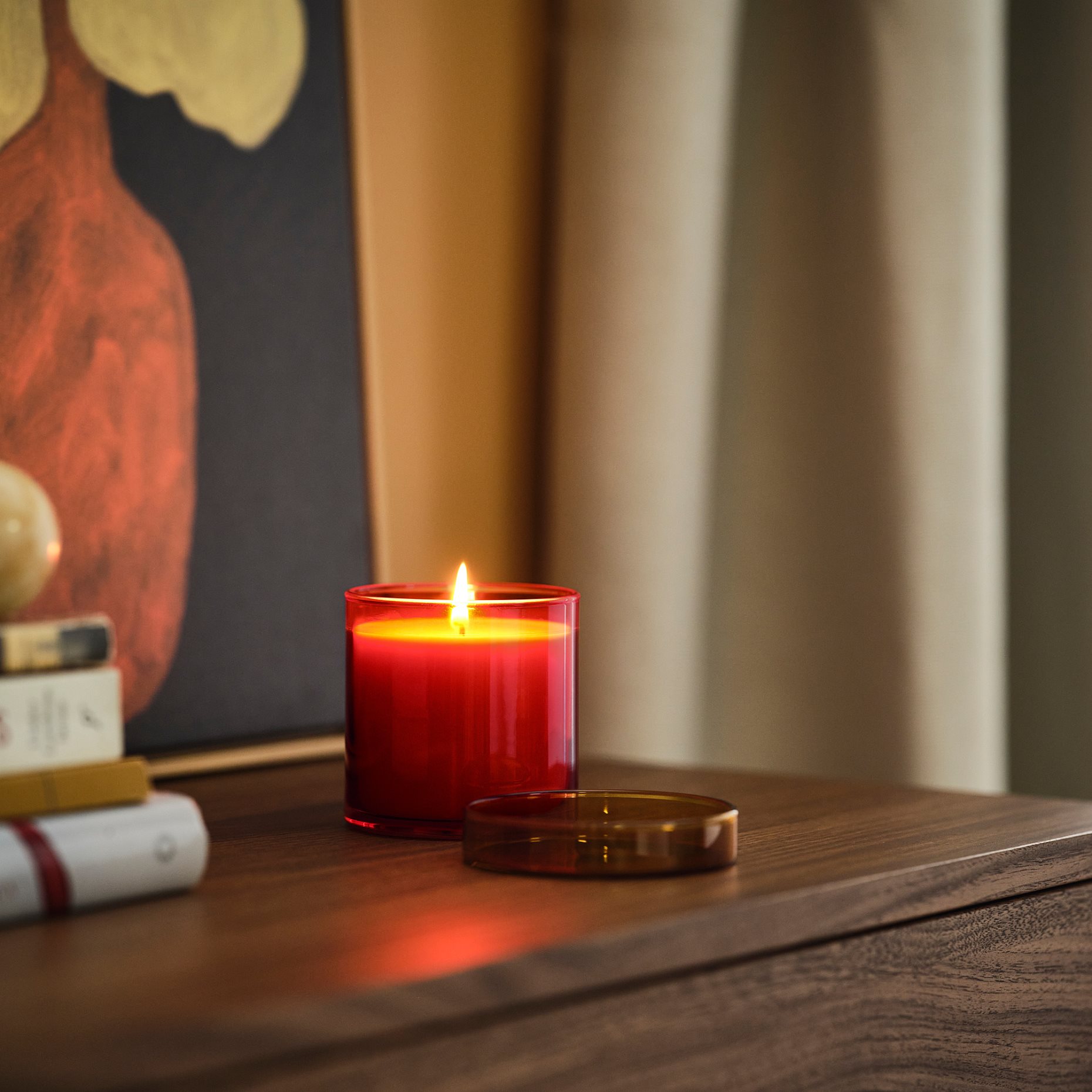 DVÄRGHÖK, scented candle in glass with lid/Citrus flower, 50 hr, 706.059.30
