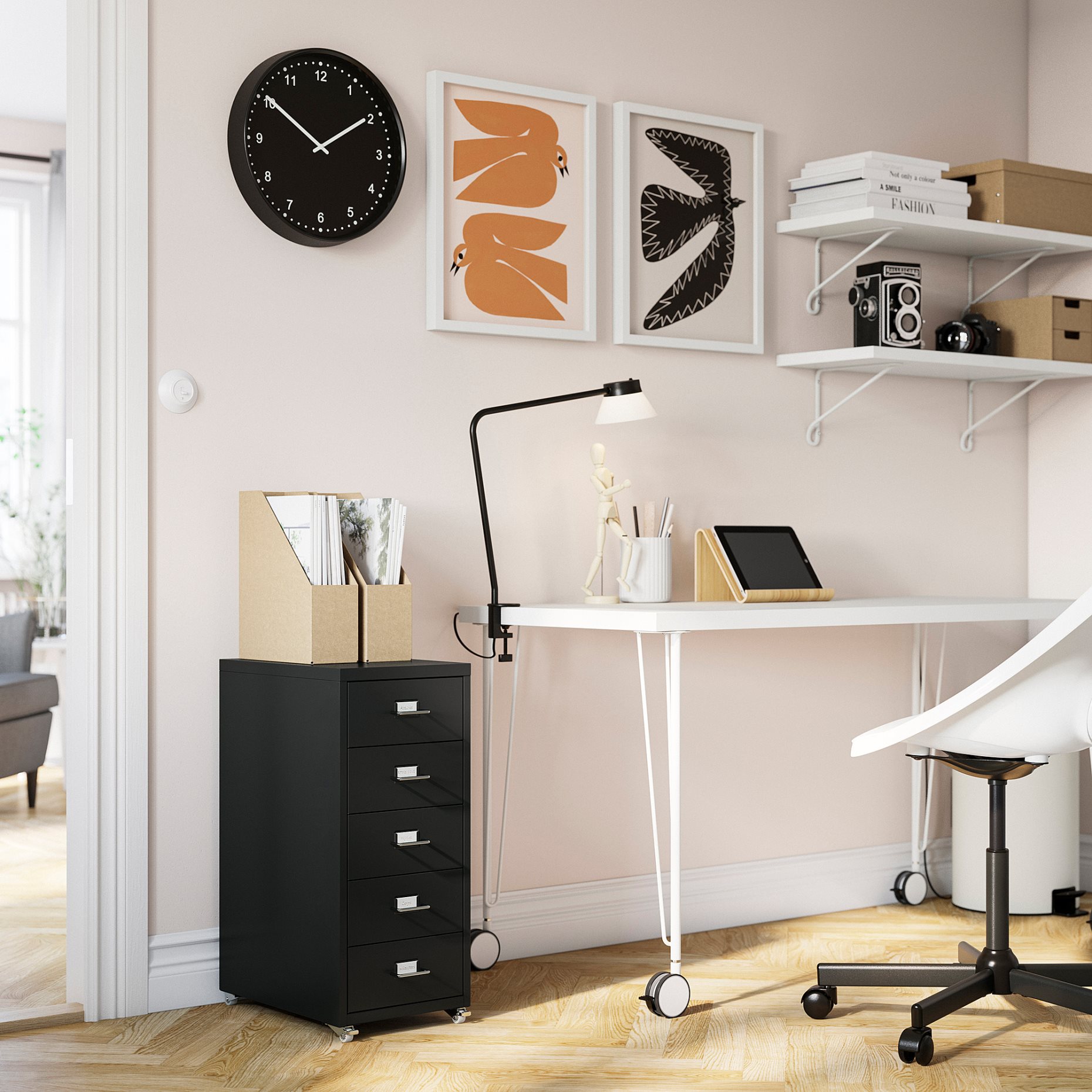 HELMER, drawer unit on castors, 28x65 cm, 706.250.23