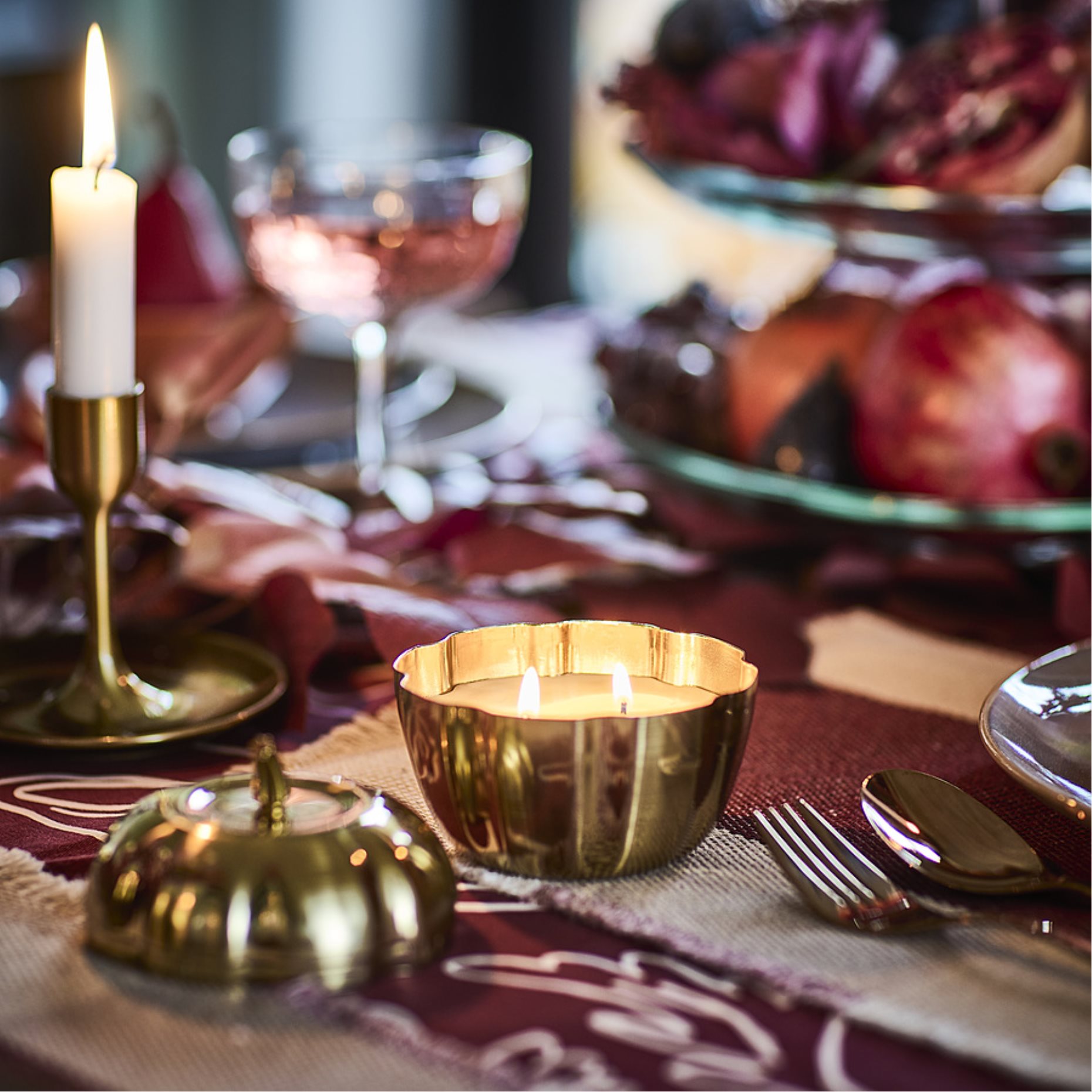 HOSTAGILLE, scented candle pumpkin-shaped in metal tin/spiced pumpkin/2 wicks, 20 hr, 706.255.89