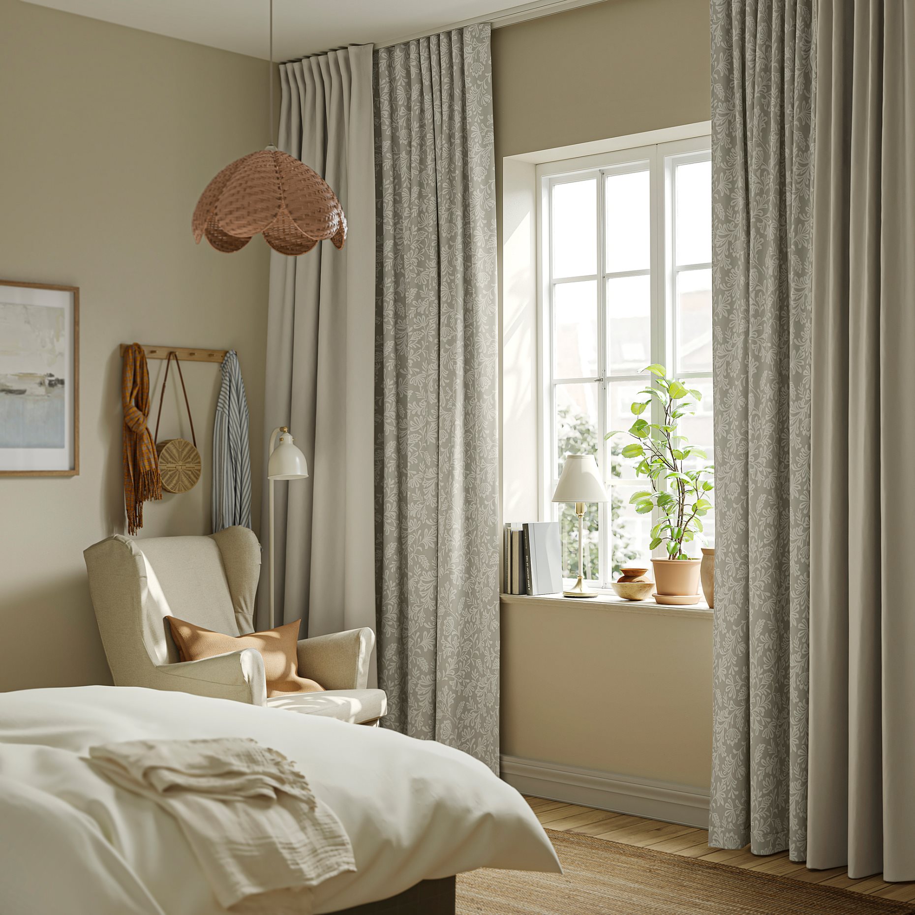 SNÖRUTA, curtains with heading tape 1 pair, 145x280 cm, 706.299.74