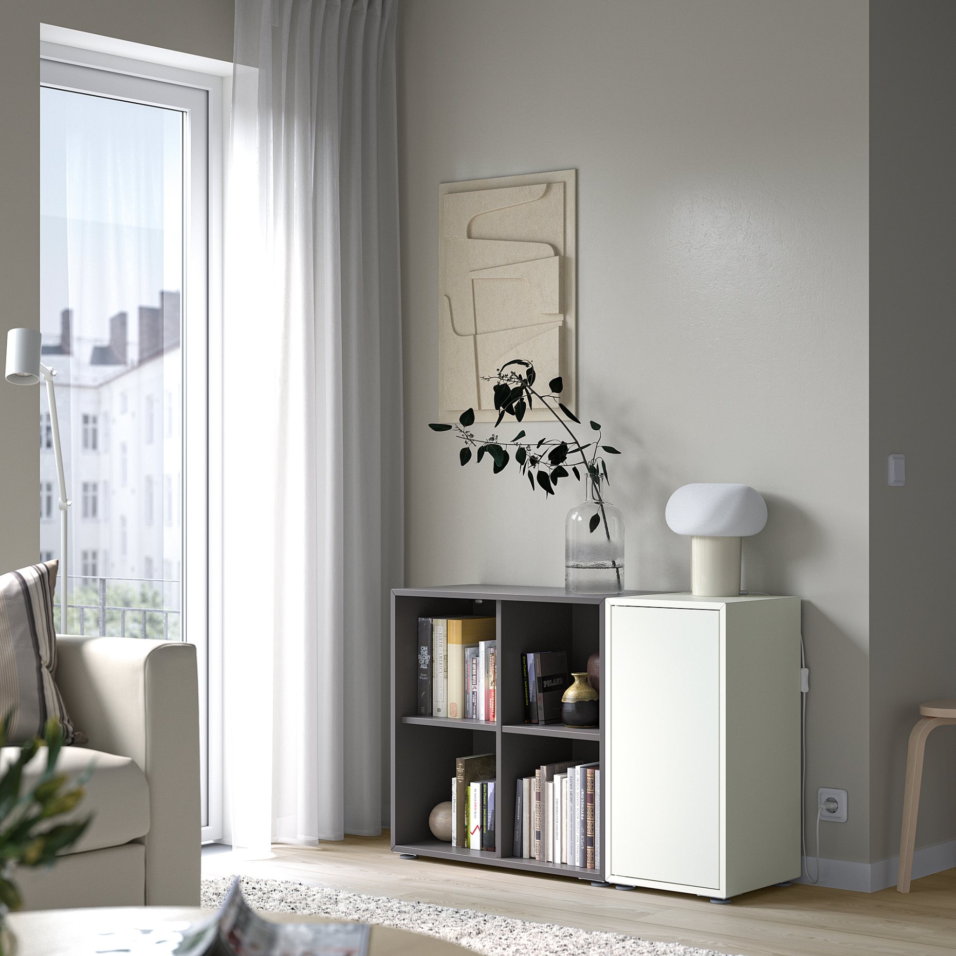 EKET, cabinet combination with feet, 791.908.70