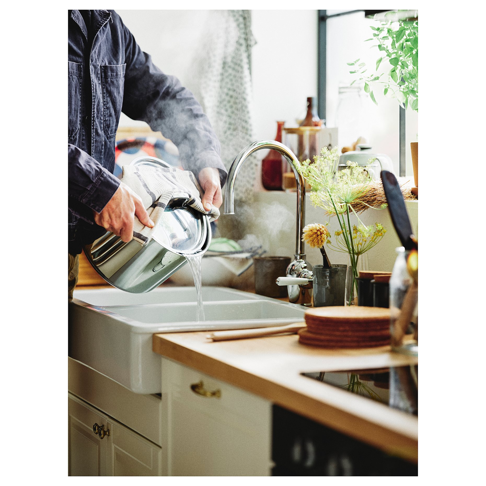 HAVSEN, sink bowl 2 bowls with visible front, 82x48 cm, 792.502.65