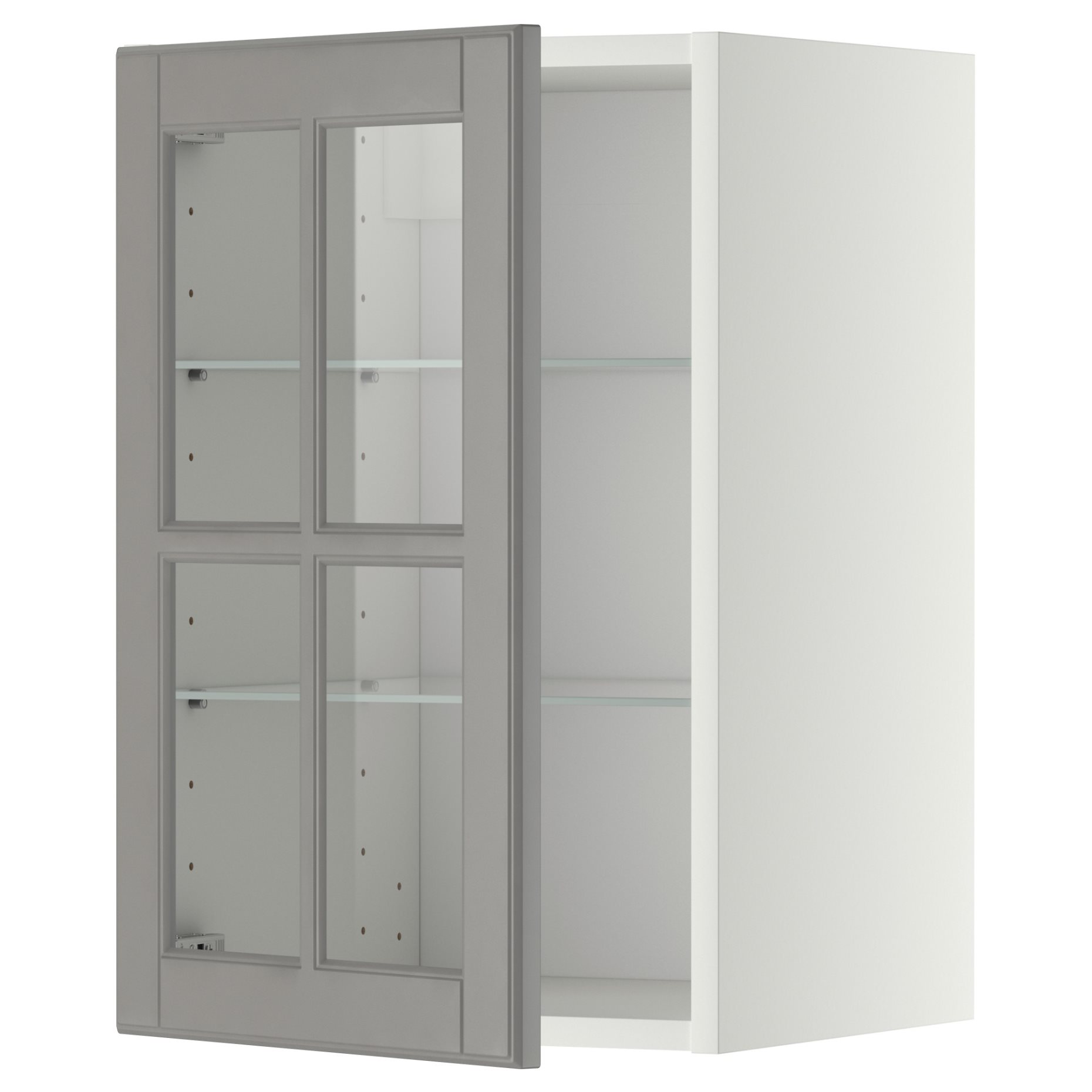 METOD, ντουλάπι τοίχου με ράφια/γυάλινη πόρτα, 40x60 cm, 793.949.52