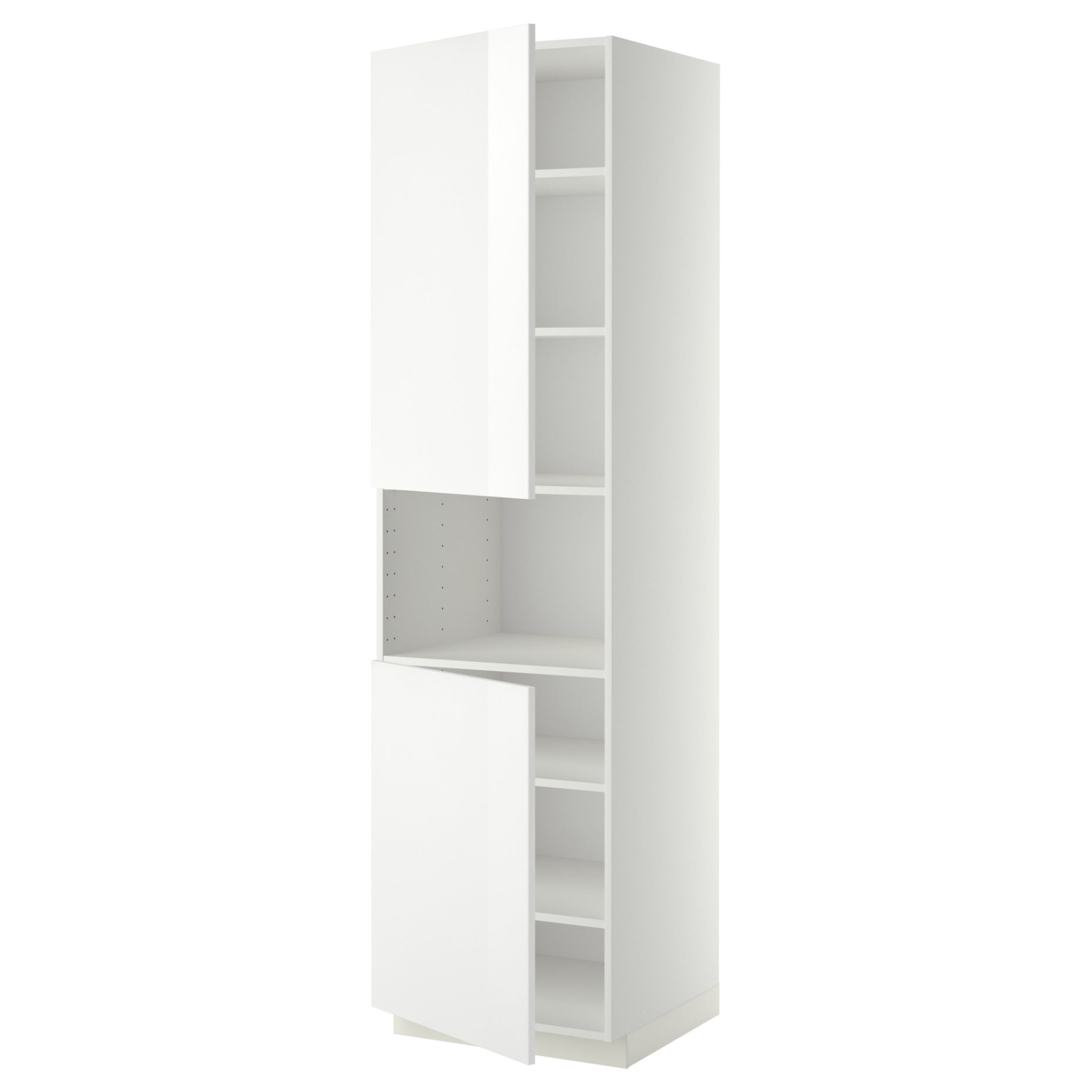 METOD, high cabinet for microwave with 2 doors/shelves, 60x60x220 cm, 794.554.84