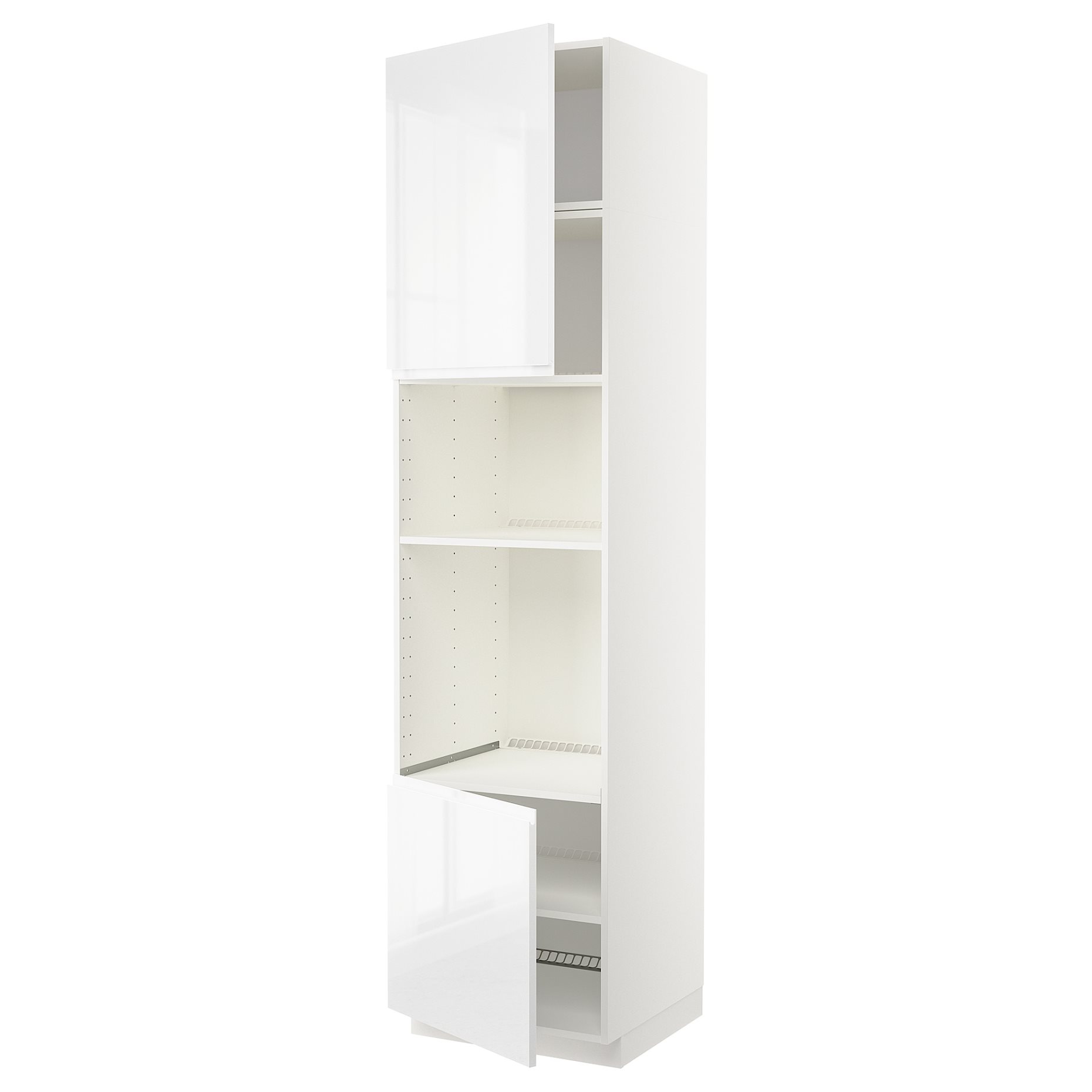 METOD, high cabinet for oven/microwave with 2 doors/shelves, 60x60x240 cm, 794.595.66