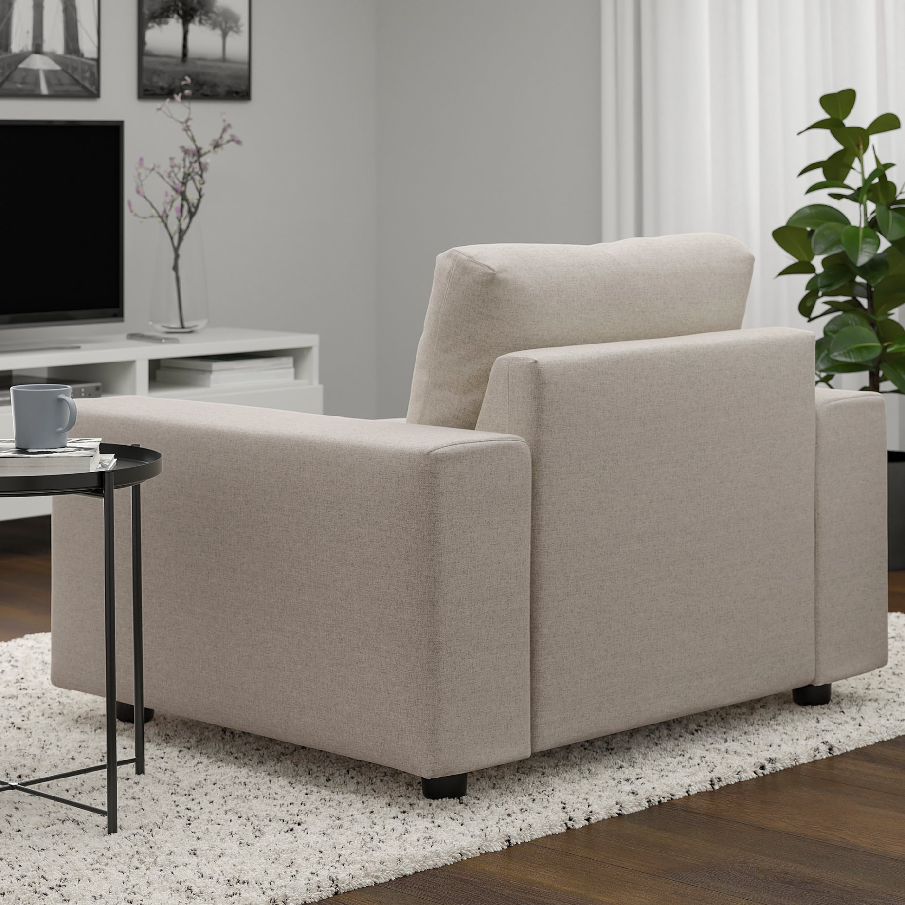 VIMLE, armchair with wide armrests, 794.771.79