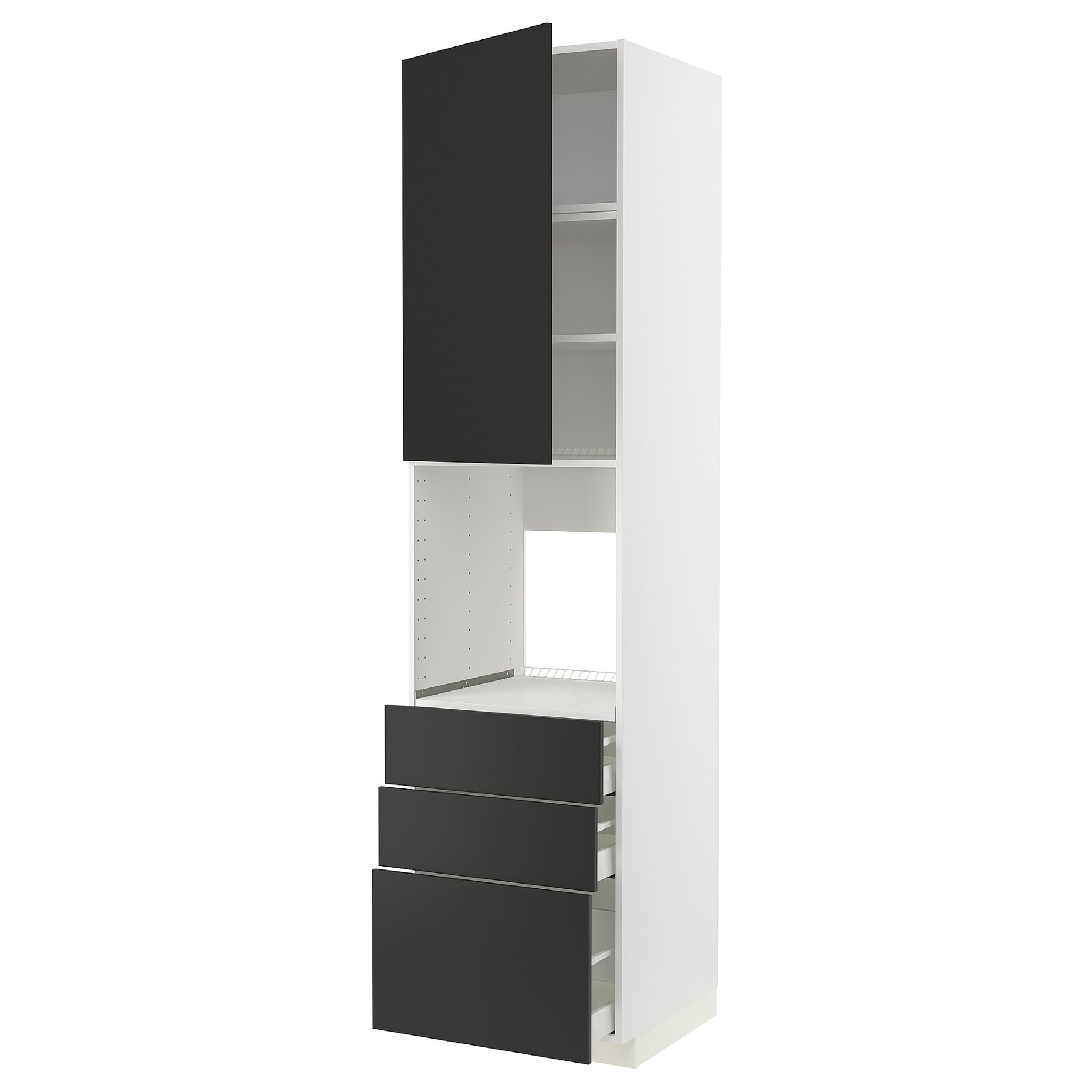METOD, high cabinet for oven with door/3 drawers, 60x60x240 cm, 794.988.79