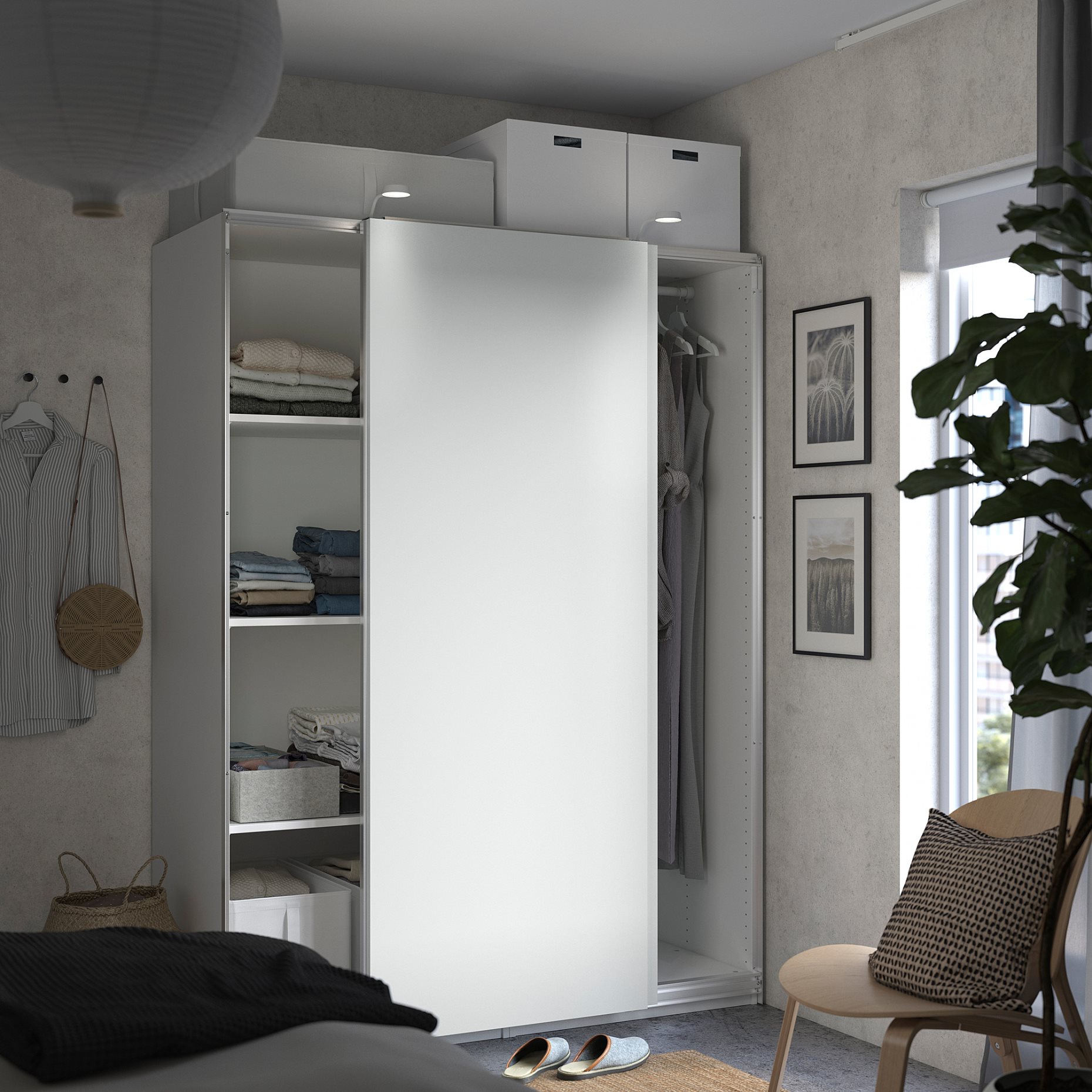 PAX/HASVIK, wardrobe combination, 150x66x201 cm, 795.027.96