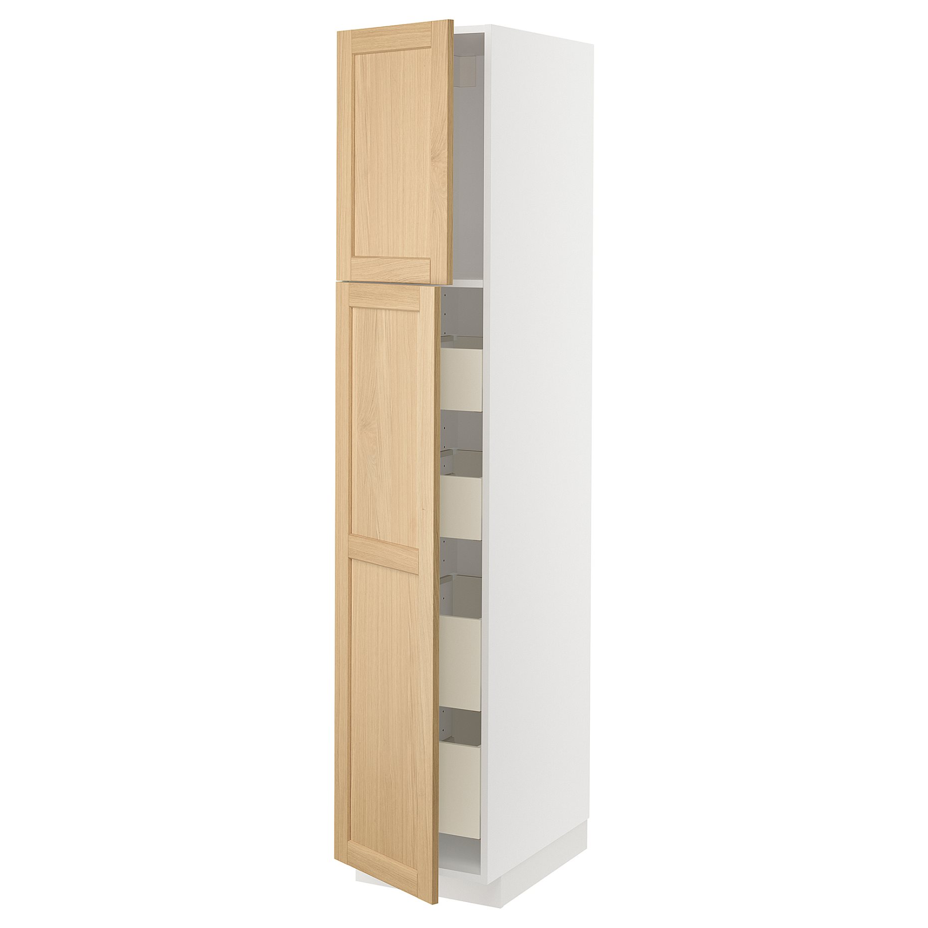 METOD/MAXIMERA, high cabinet with 2 doors/4 drawers, 40x60x200 cm, 795.094.96