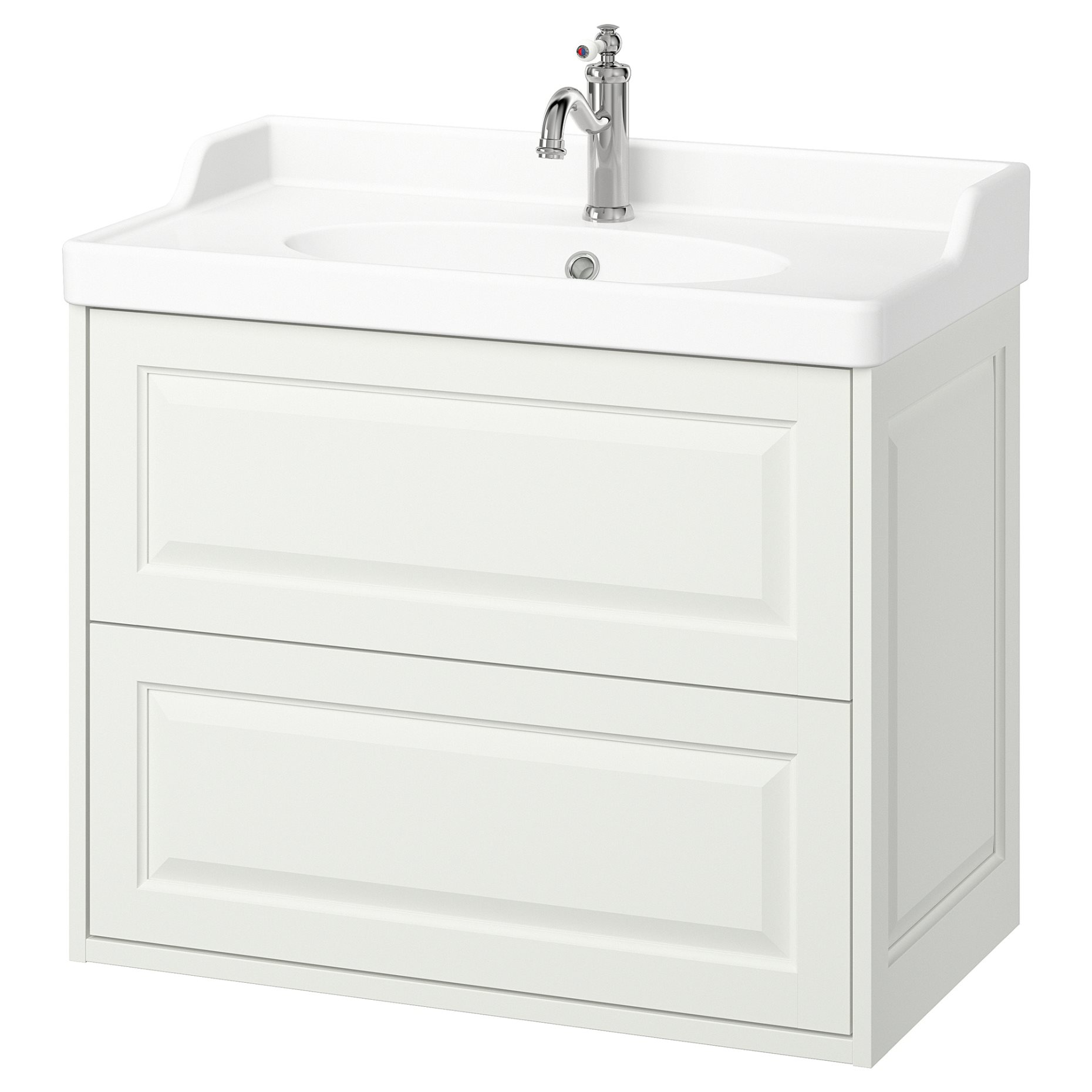 TANNFORSEN/RUTSJON, wash-stand with drawers/wash-basin/tap, 82x49x74 cm, 795.211.39