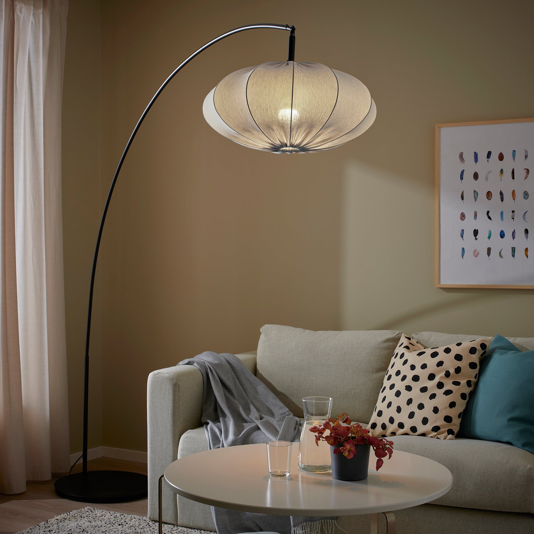 REGNSKUR/SKAFTET, floor lamp, arched, 795.277.73