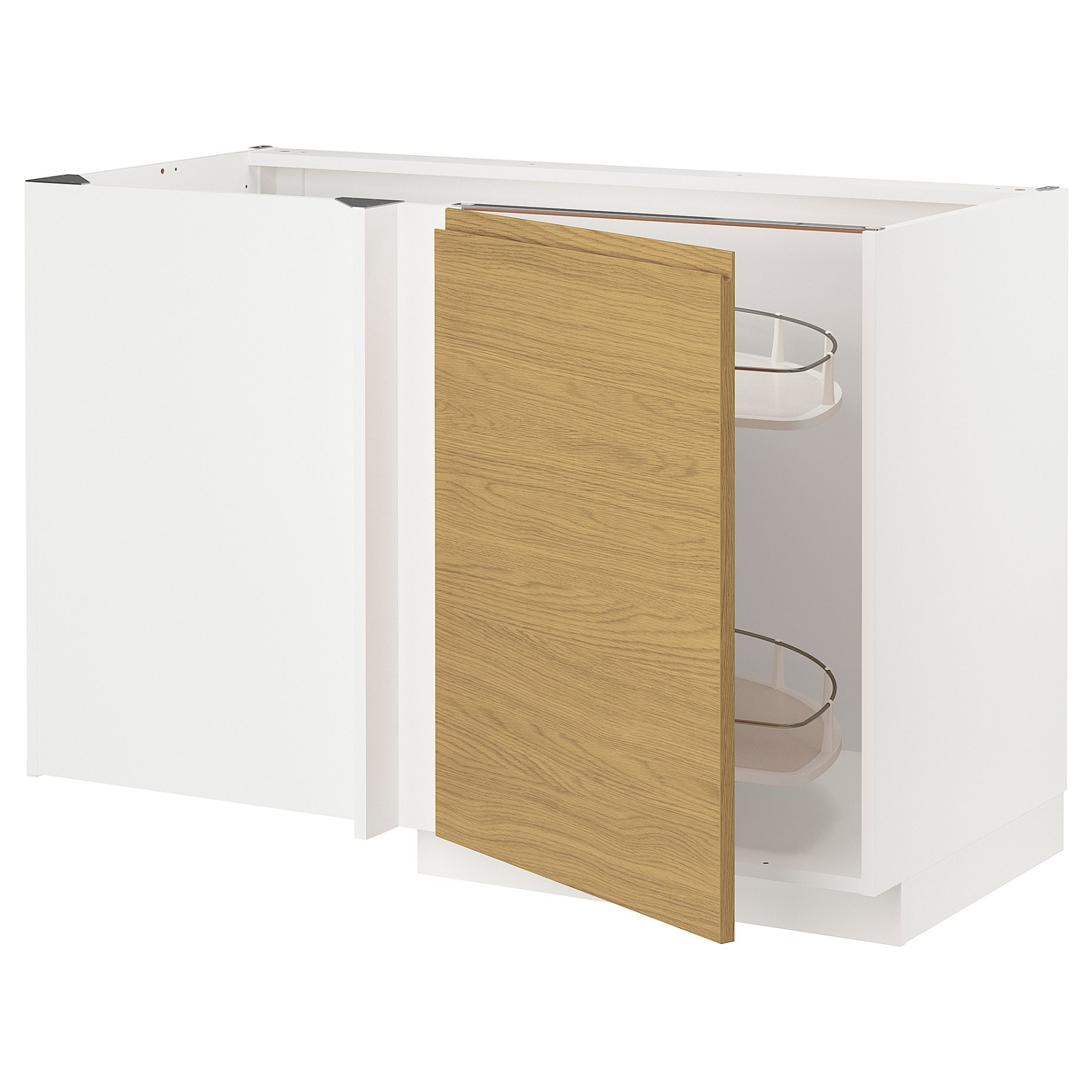 METOD, corner base cabinet with pull-out fitting, 128x68 cm, 795.378.85