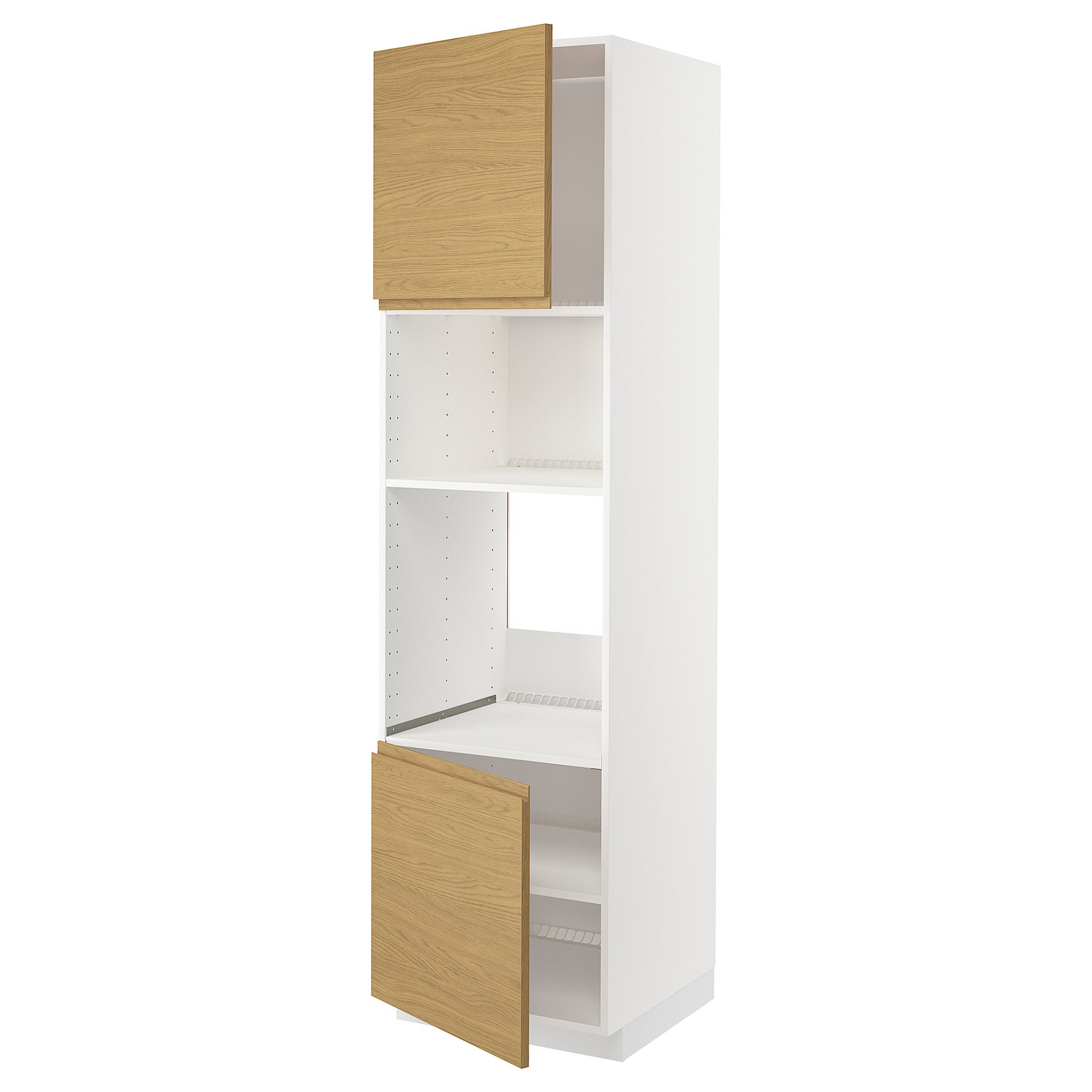 METOD, high cabinet for oven/microwave with 2 doors/shelves, 60x60x220 cm, 795.383.33