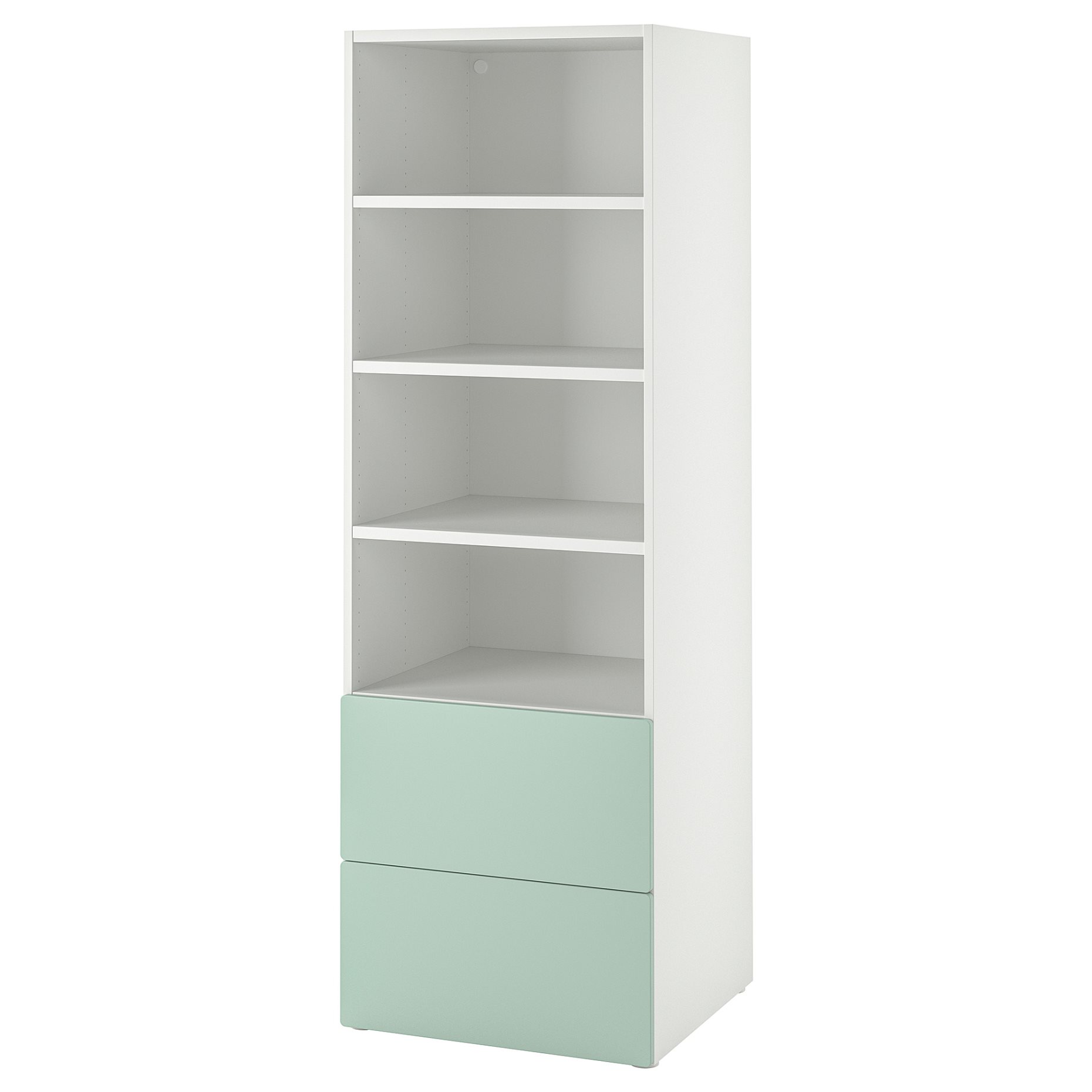 SMASTAD/PLATSA, bookcase with 2 drawers, 60x57x181 cm, 795.426.41